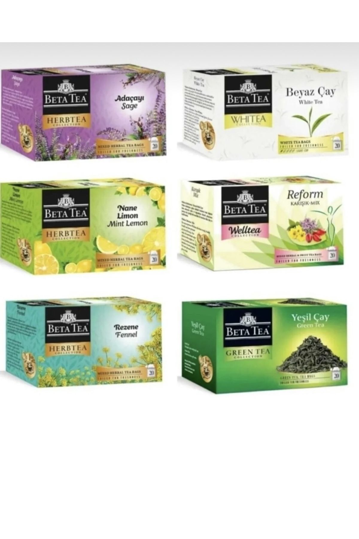 Beta Tea Karışık Bitki Çayları Seti 6 paket