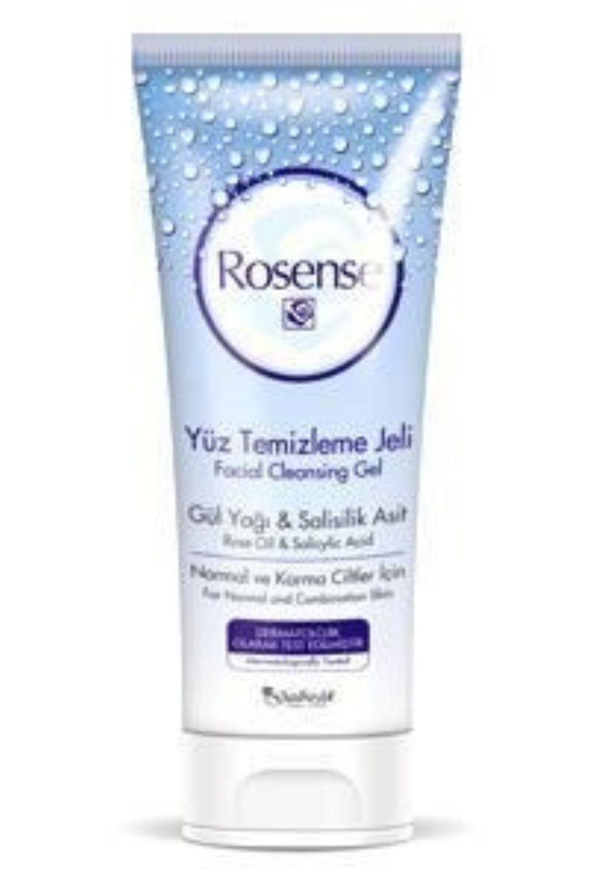 Rosense Yüz Temizleme Jeli 100 ml. Gül Yağı ve Salisilik Asit İçerikli Siyah Noktaları Temizler