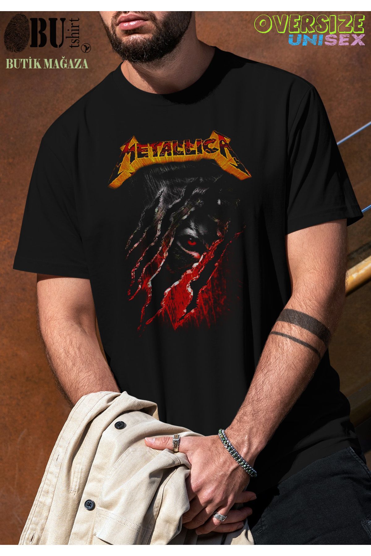 FARKBU 'Metallica' Oversize Tişört