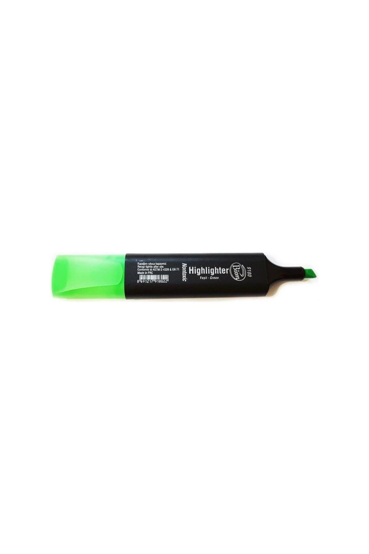 Mas Bion Fosforlu Kalem (İşaret Kalemi) Yeşil 9180 (10 Lu Paket)