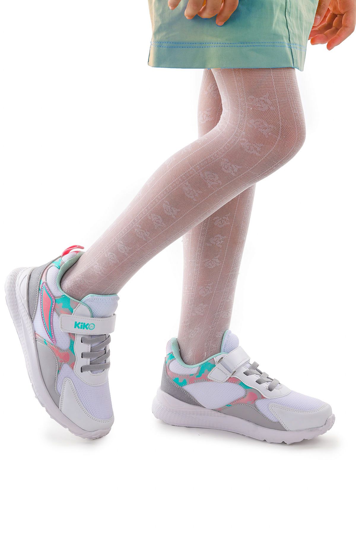 Kiko Kids Cırtlı Fileli Kız Çocuk Spor Ayakkabı 3004