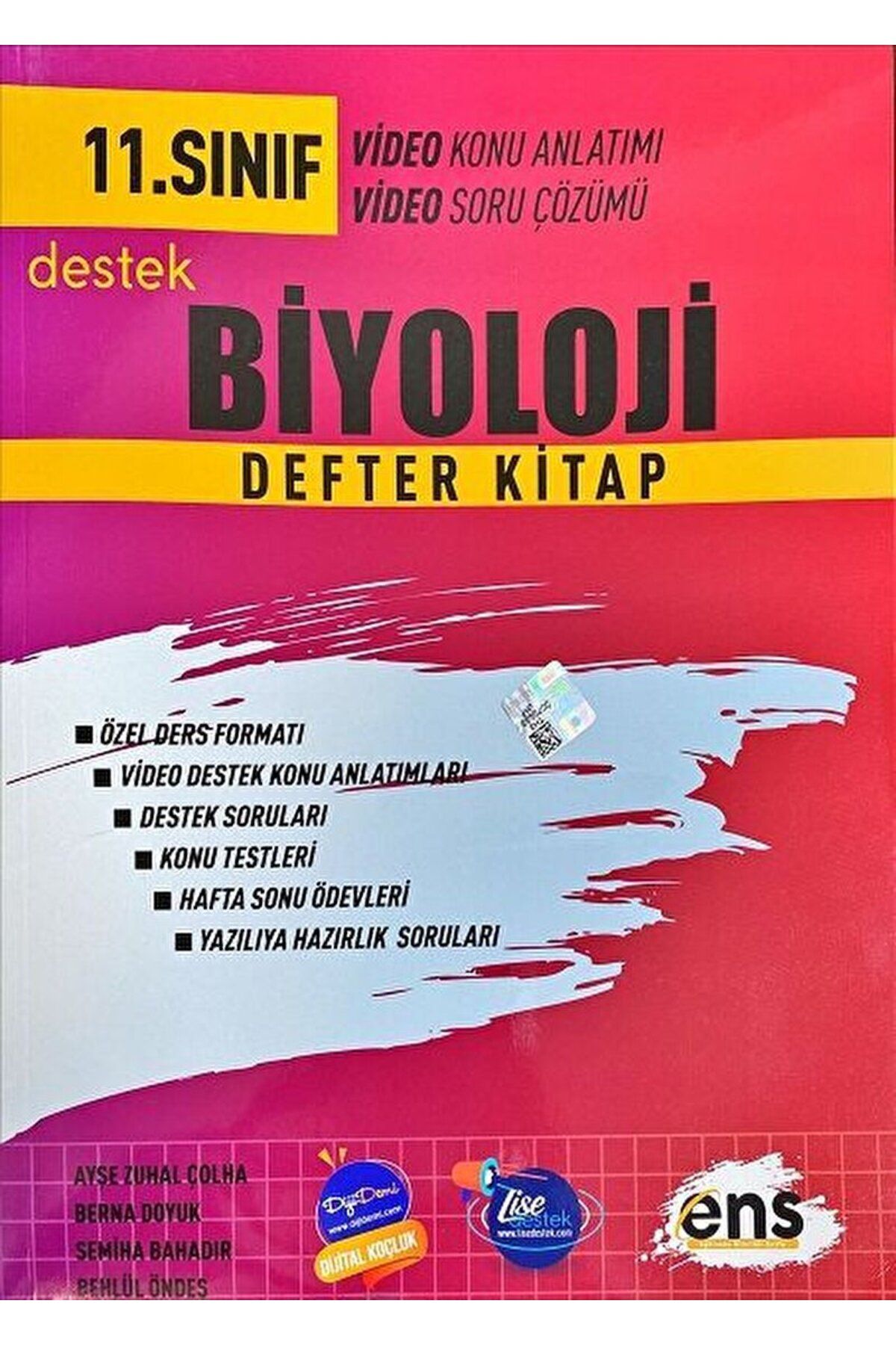 Ens Yayınları 11. Sınıf Biyoloji Destek Defter Kitap / Kolektif / ENS Yayınları / 9786057153333