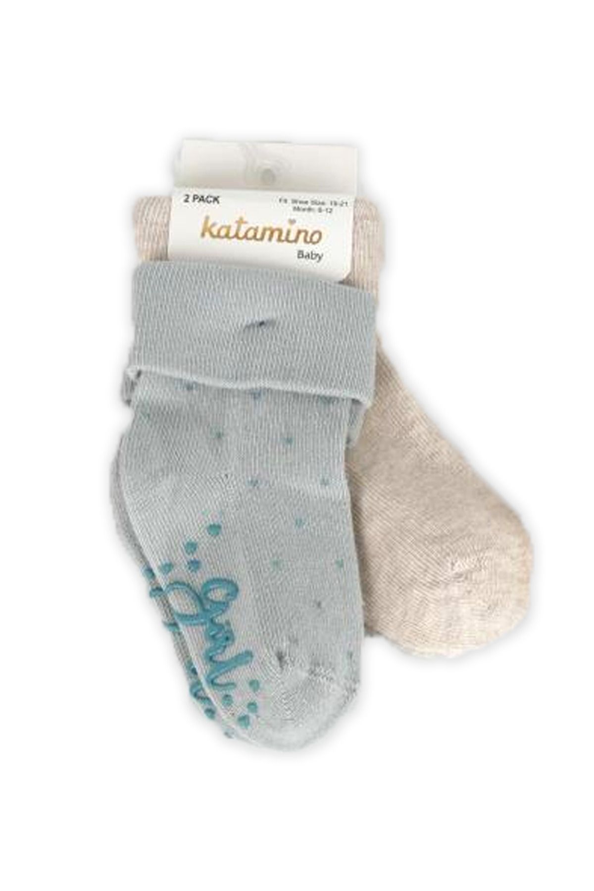 Katamino Mettila 2'li Abs'li Kız Bebek Soket Çorap