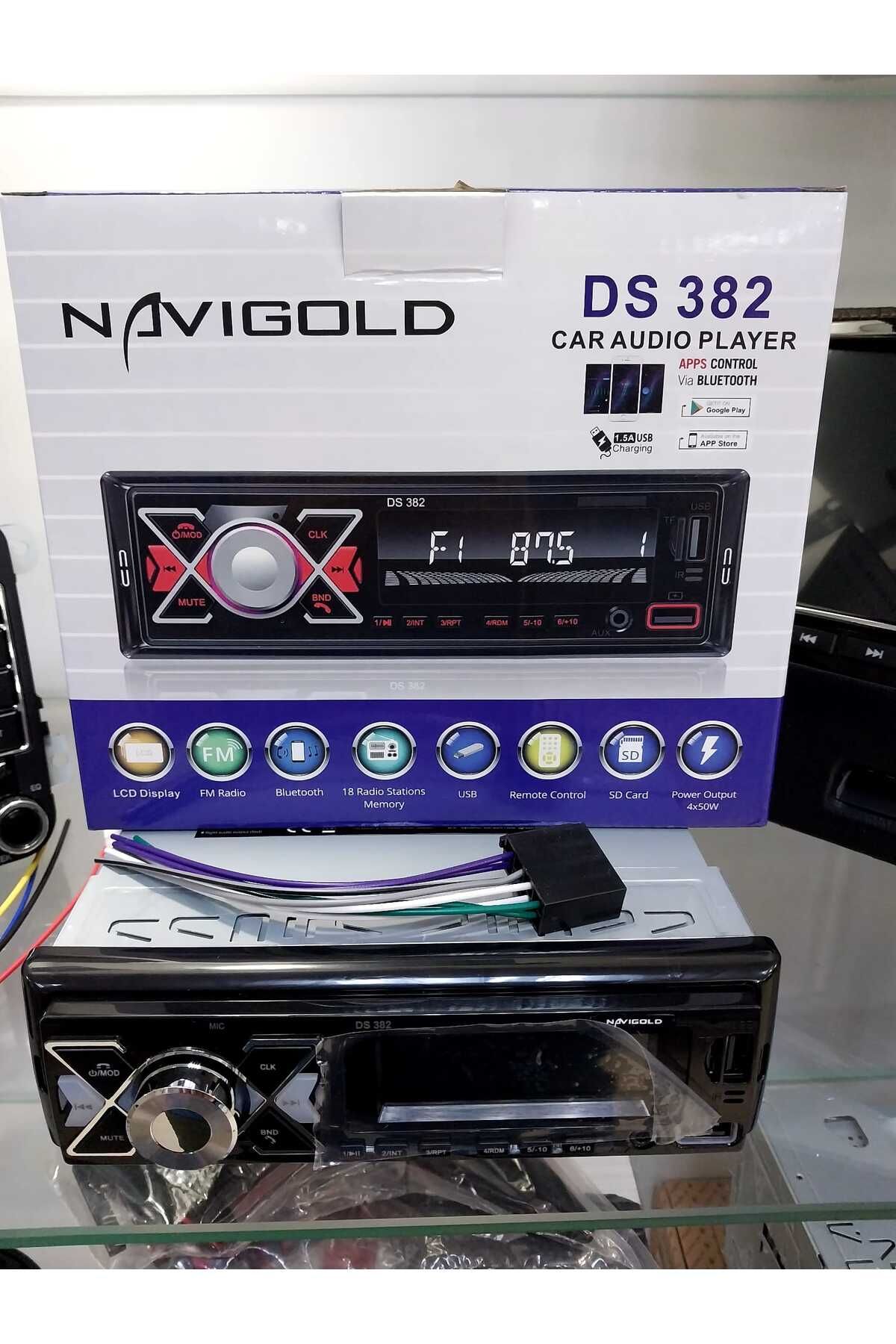 Naviga NAVİGOLD DS 382 USB AUX BT FM RADYO SD CART  uyumlu   OTO TEYP