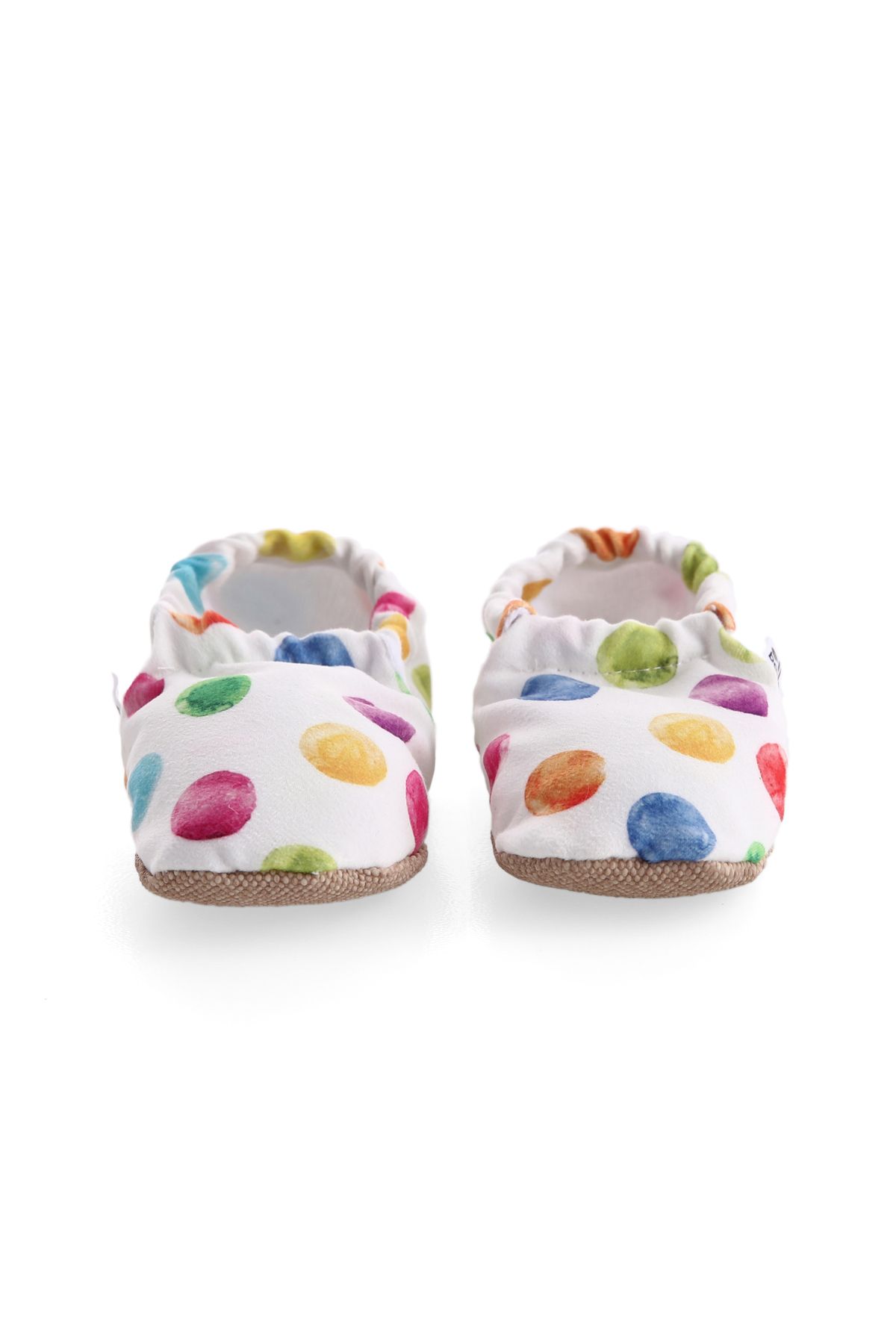 Ella Bonna Kaydırmaz Taban Renkli Noktalar Bebek Patik, Ev Botu Terliği Kreş Ayakkabısı Panduf