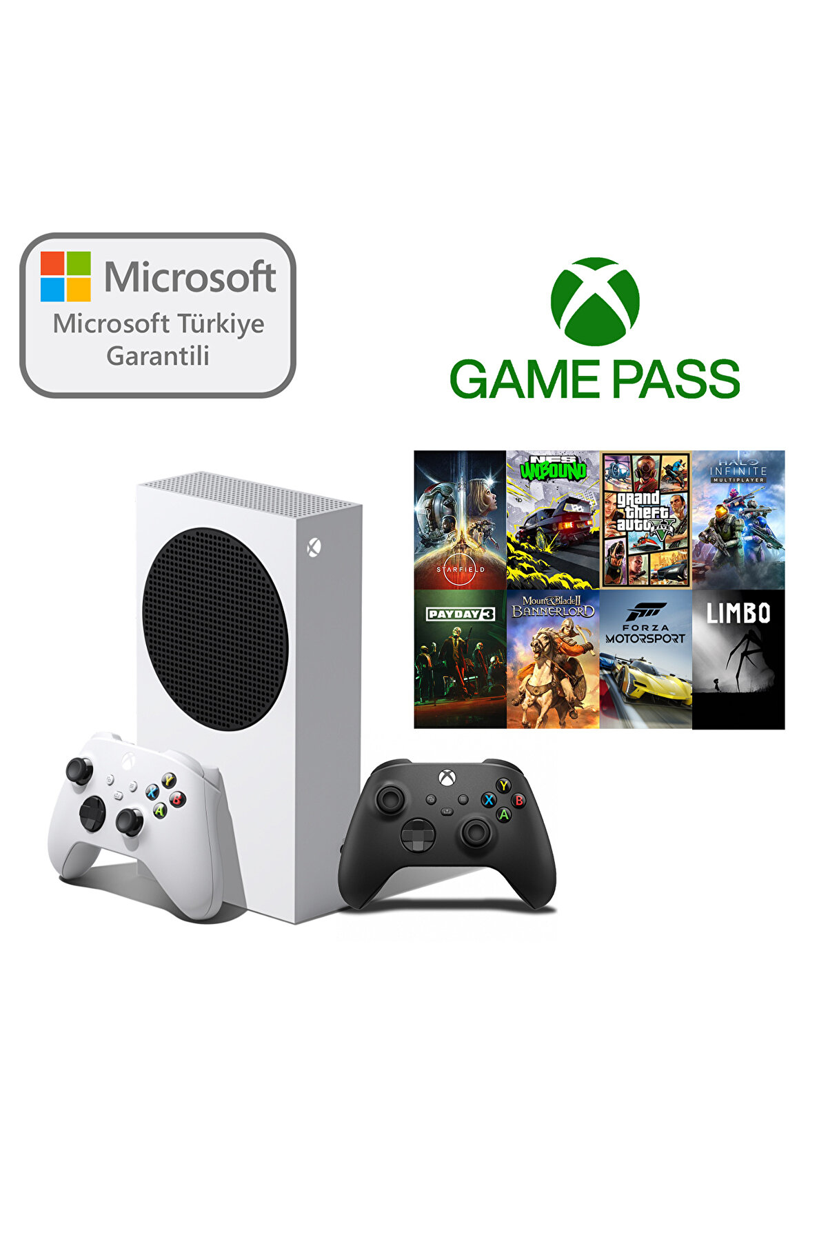 Microsoft Xbox Series S 512gb Ssd Oyun Konsol + 1 Kol Siyah + 1yıl Live Gold + Gamepass