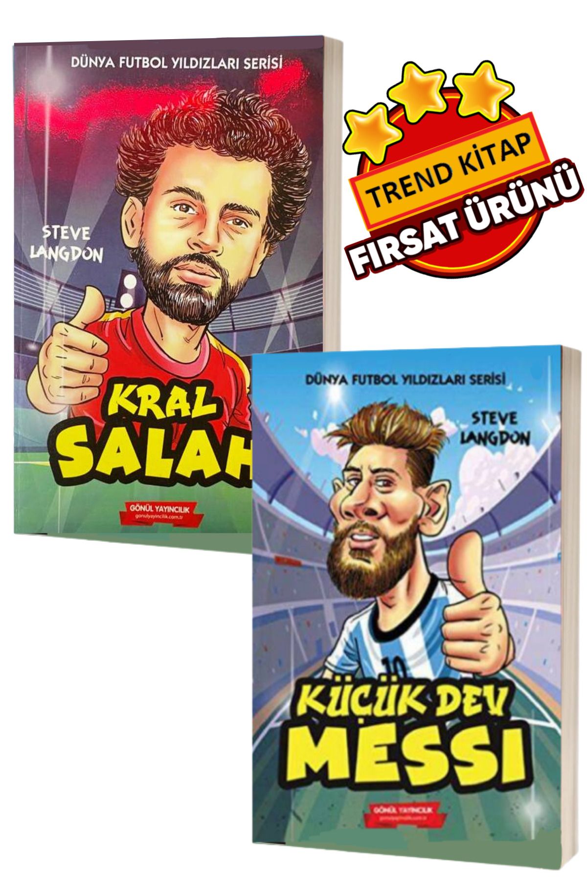 GÖNÜL YAYINCILIK Kral Salah–Küçük Dev Messi Futbolun yıldızları SETİ 2 kitap