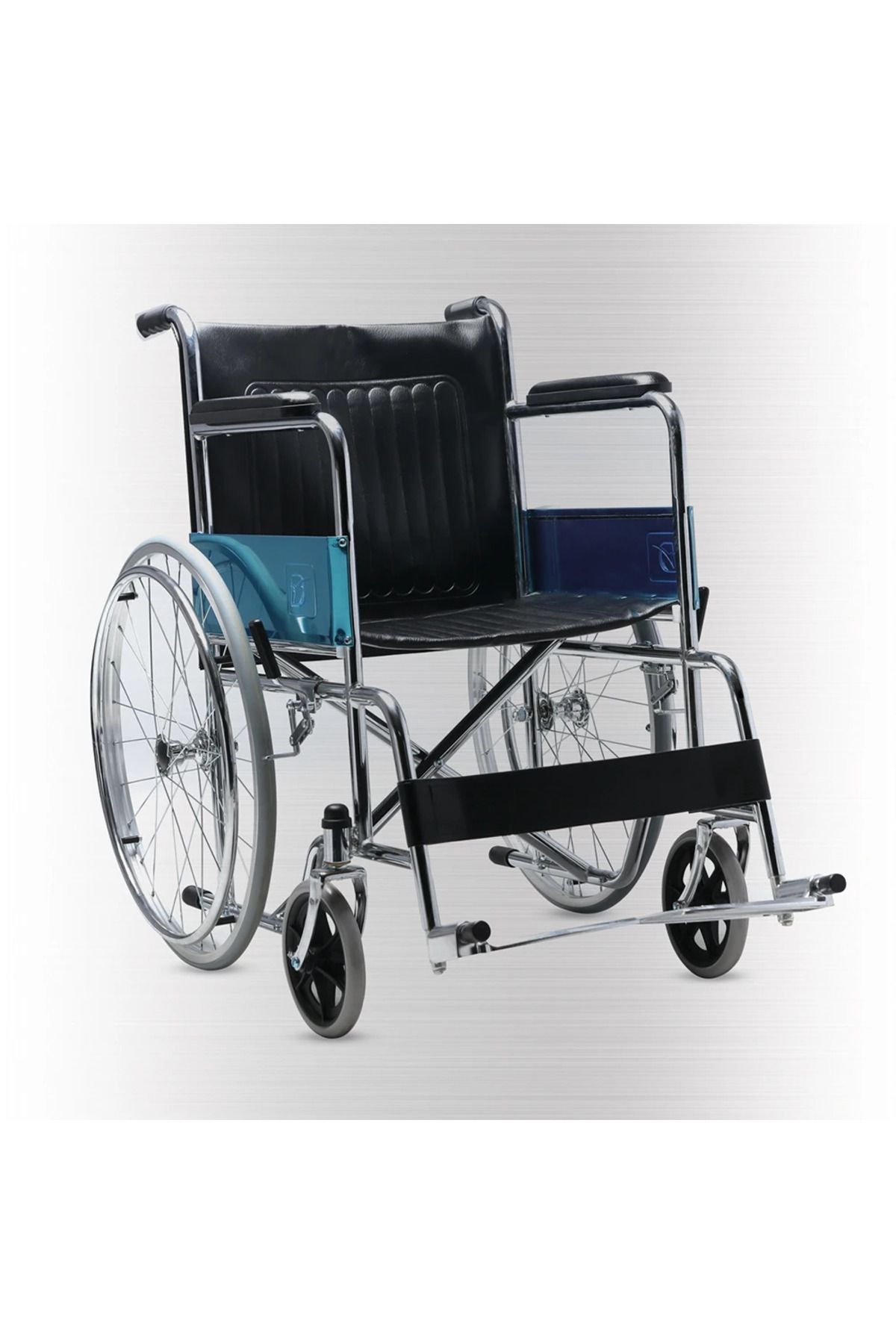 BGM Kromajlı Tekerlekli Sandalye Katlanır Dolgu Teker Yüksek Kalite Tekerlekli Sandalye
