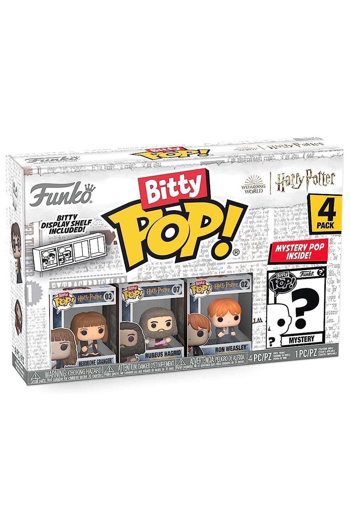 Funko Bitty Pop 4'lü Paket Harry Potter - Hermione, Hagrid, Ron Weasley