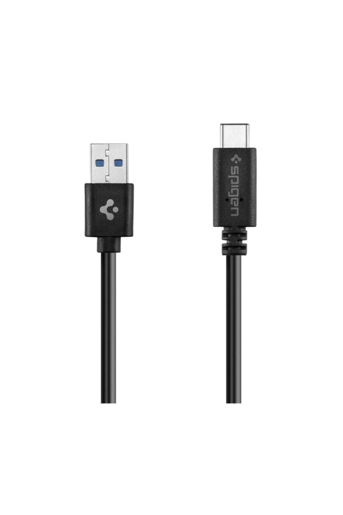 Spigen Essential USB-C to USB-A (1 Metre) Hızlı Şarj/Data Kablosu 3.1 to 3.0 C10C0 Black - SGP11579