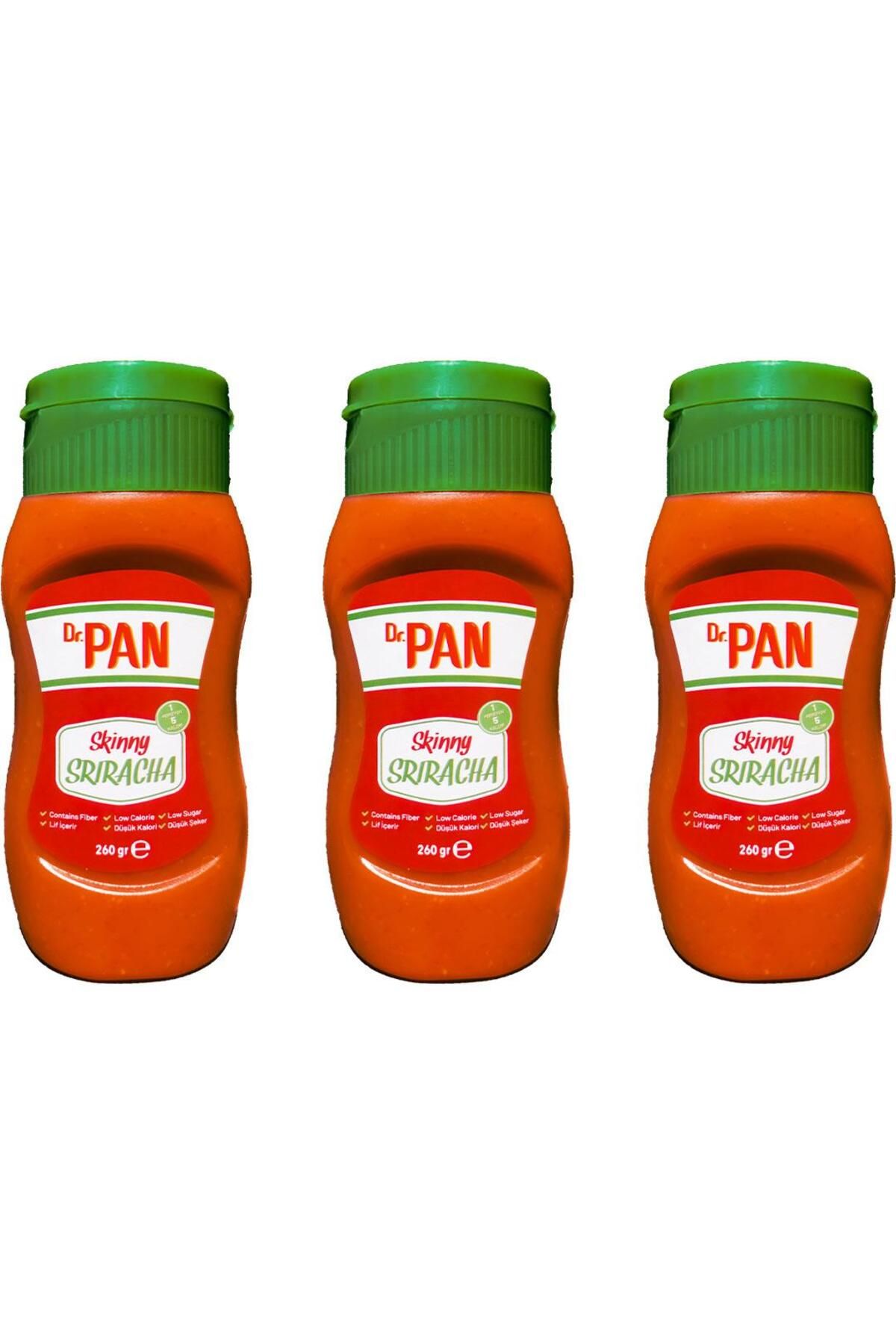 Dr Pan Dr. Pan Skinny Sriracha Şeker İlavesiz Düşük Kalorili Sarımsaklı Acı Biber Sosu 3 x 260 Gr