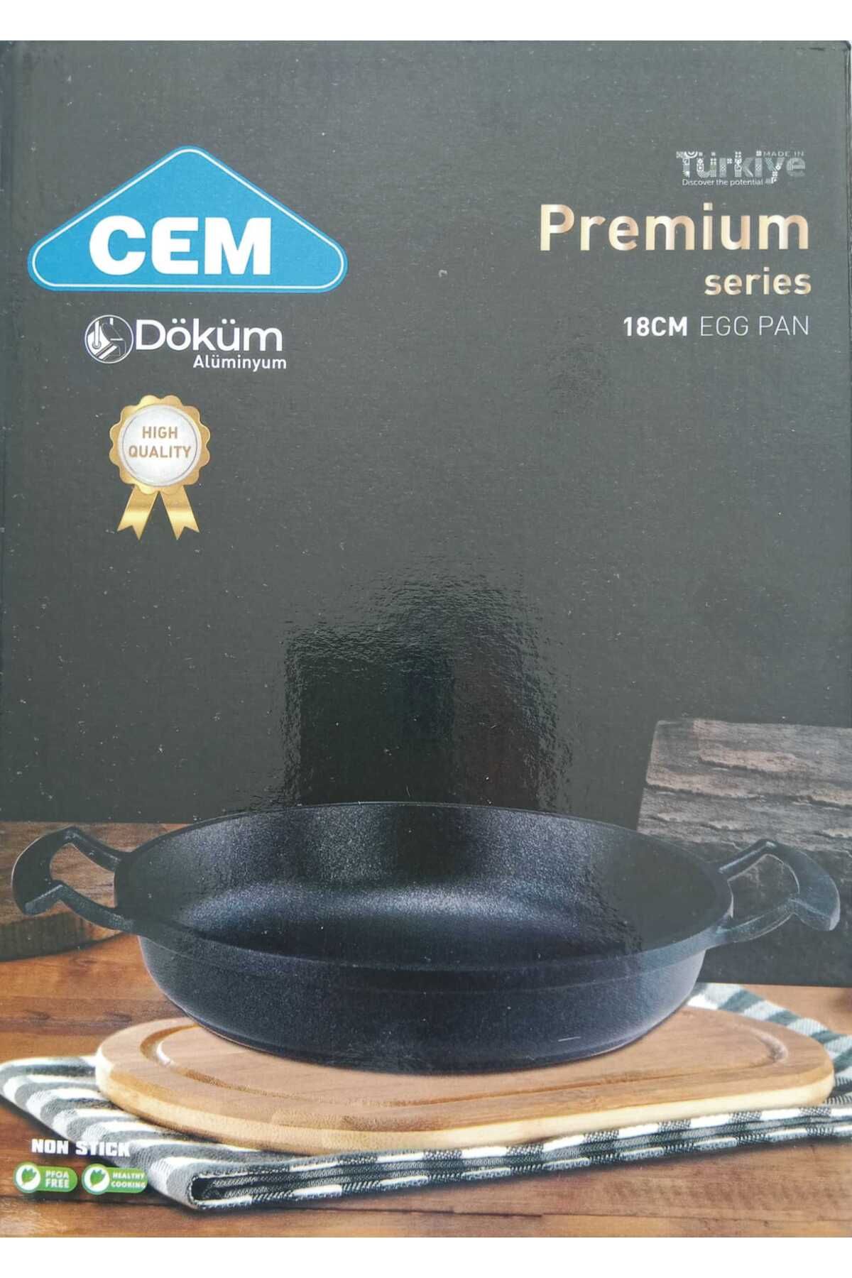 Cem Premium Serisi 18 cm Alüminyum Döküm Yumurta Sahanı Kutulu