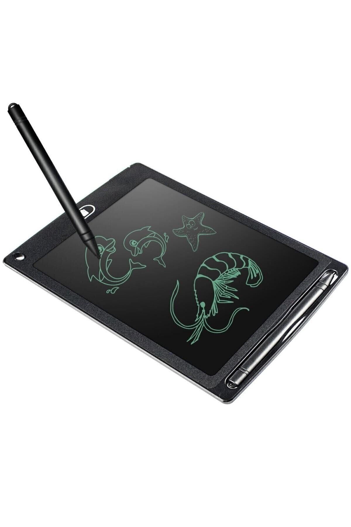 SARFEX Writing Tablet Lcd 8.5inç Dijital Kalemli Çizim Yazı Tahtası Grafik Not Yazma Eğitim Tableti Siyah