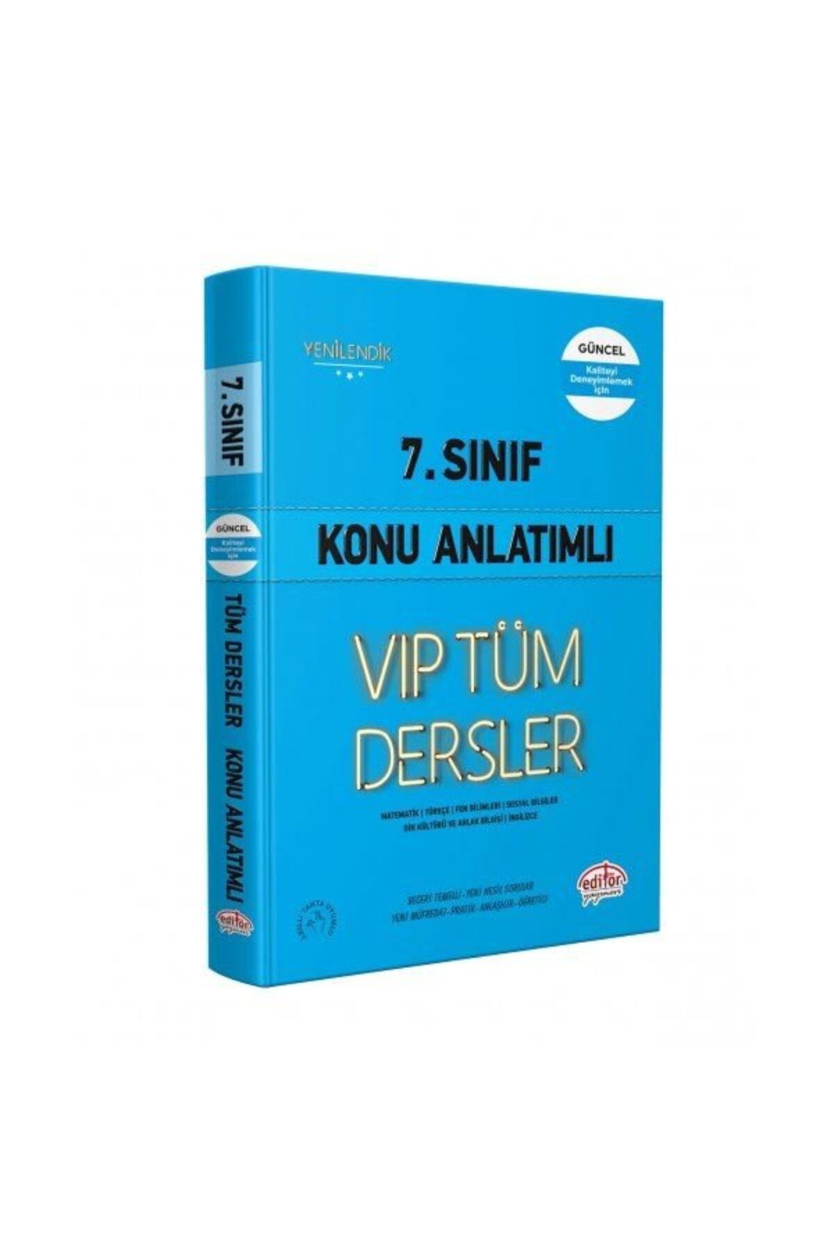 Editör Yayınları 7.Sınıf VIP Tüm Dersler Konu Anlatımlı - Mavi Kitap