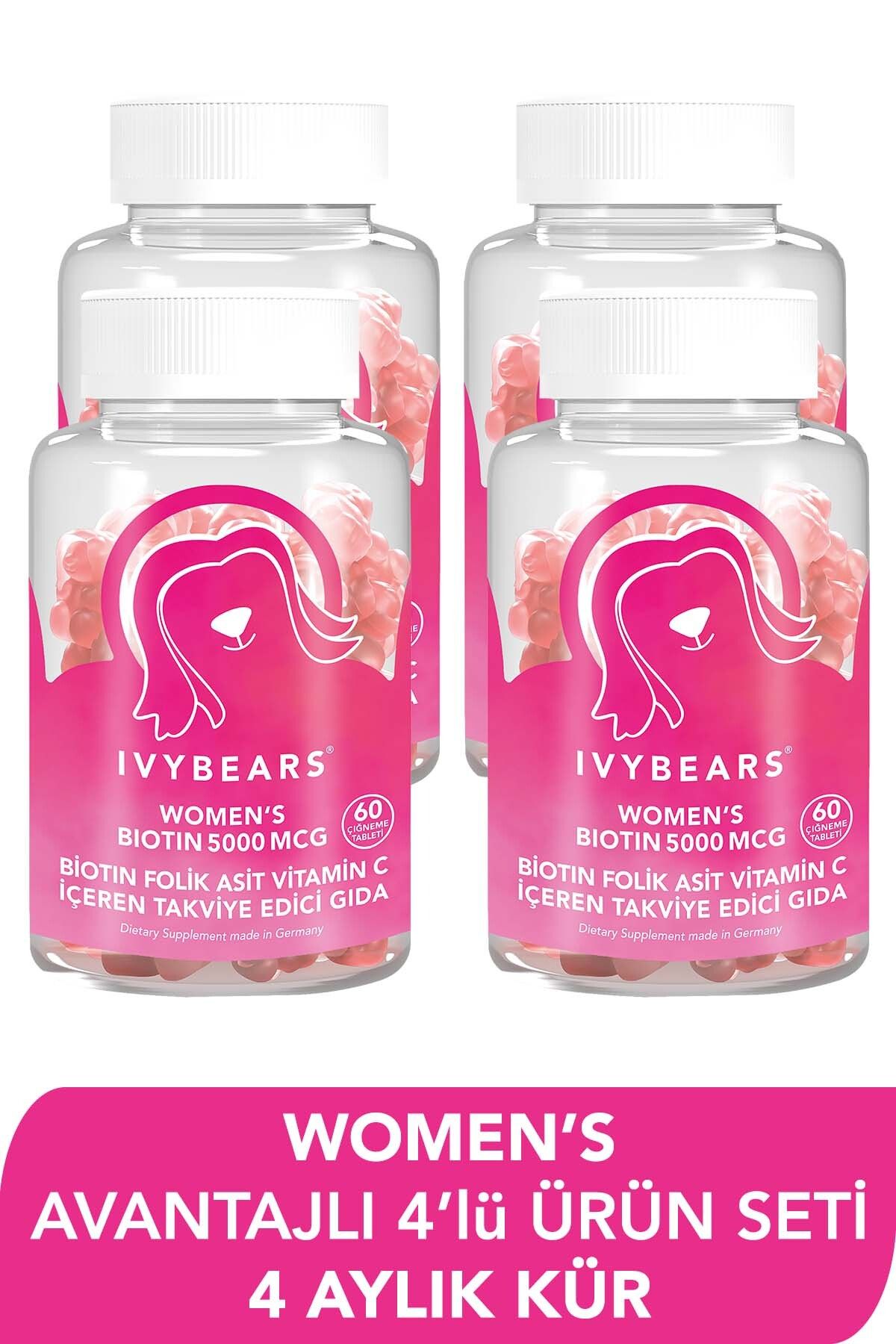 IvyBears Kadın Saç Vitamini Biotin 5000 Mcg 240 Tablet