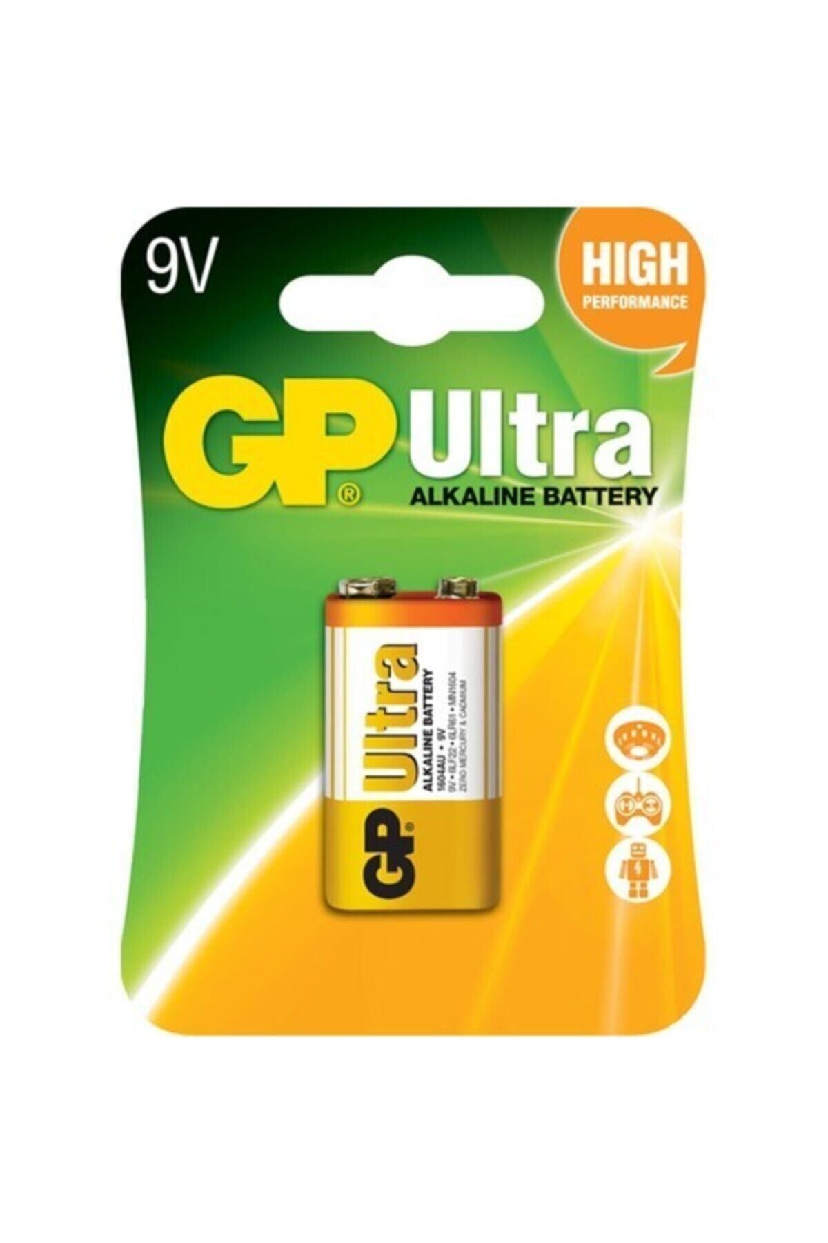 GP Batteries Gp Ultra Alkalin Tekli 9v Kare Pil (GP1604AU-U1)