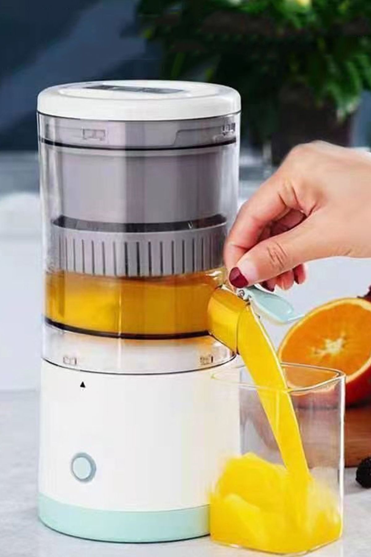 Genel Markalar Portakal Meyve Sıkacağı Kablosuz Taşınabilir Şarjlı Narenciye Sıkacağı Fonksiyonlu Meyve Sıkacağı
