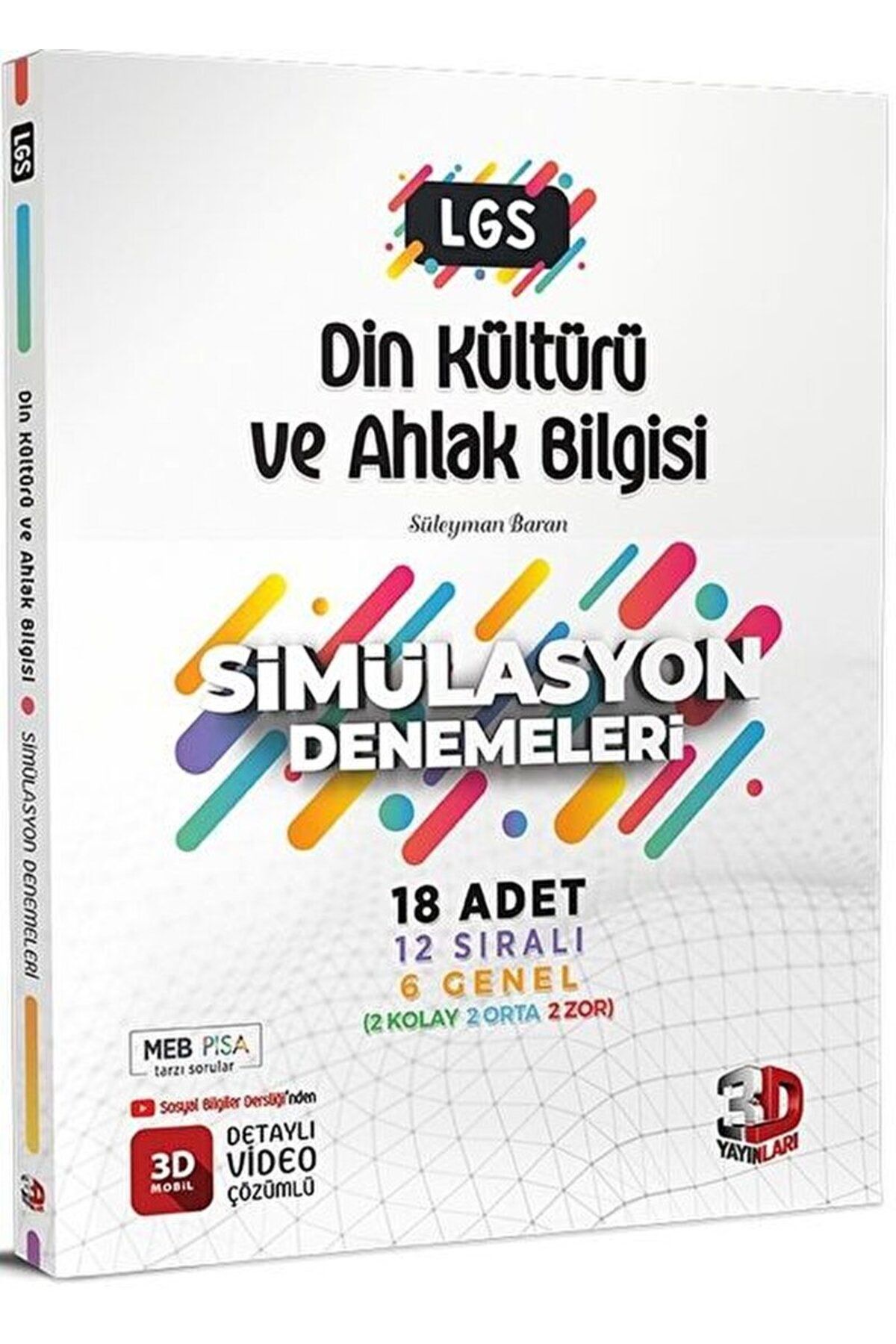 3D Yayınları 8. Sınıf LGS Din Kültürü ve Ahlak Bilgisi Simülasyon 18 Deneme / 3D Yayınları / 9786051949710