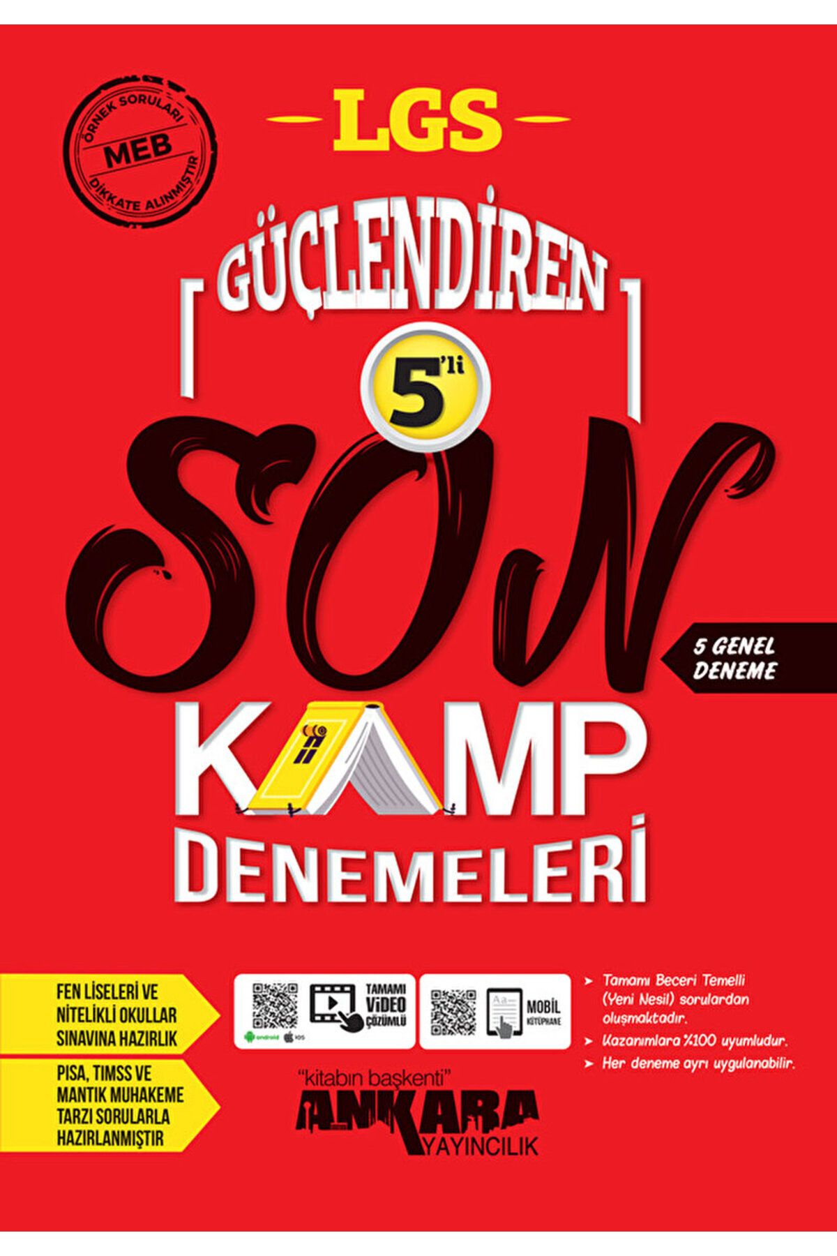 Ankara Yayıncılık LGS Güçlendiren 5'li Son Kamp Denemeleri / Kolektif / Ankara Yayıncılık / 9786052663813