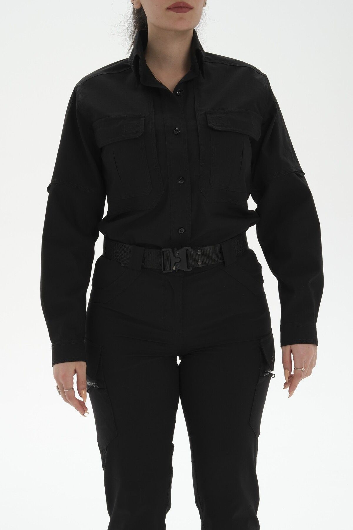 SOUTH COL Force Kadın Tactical Ripstop Taktik Gömlek Sırtı Fileli Yüksek Dayanıklılığa Sahip Likralı Kumaş
