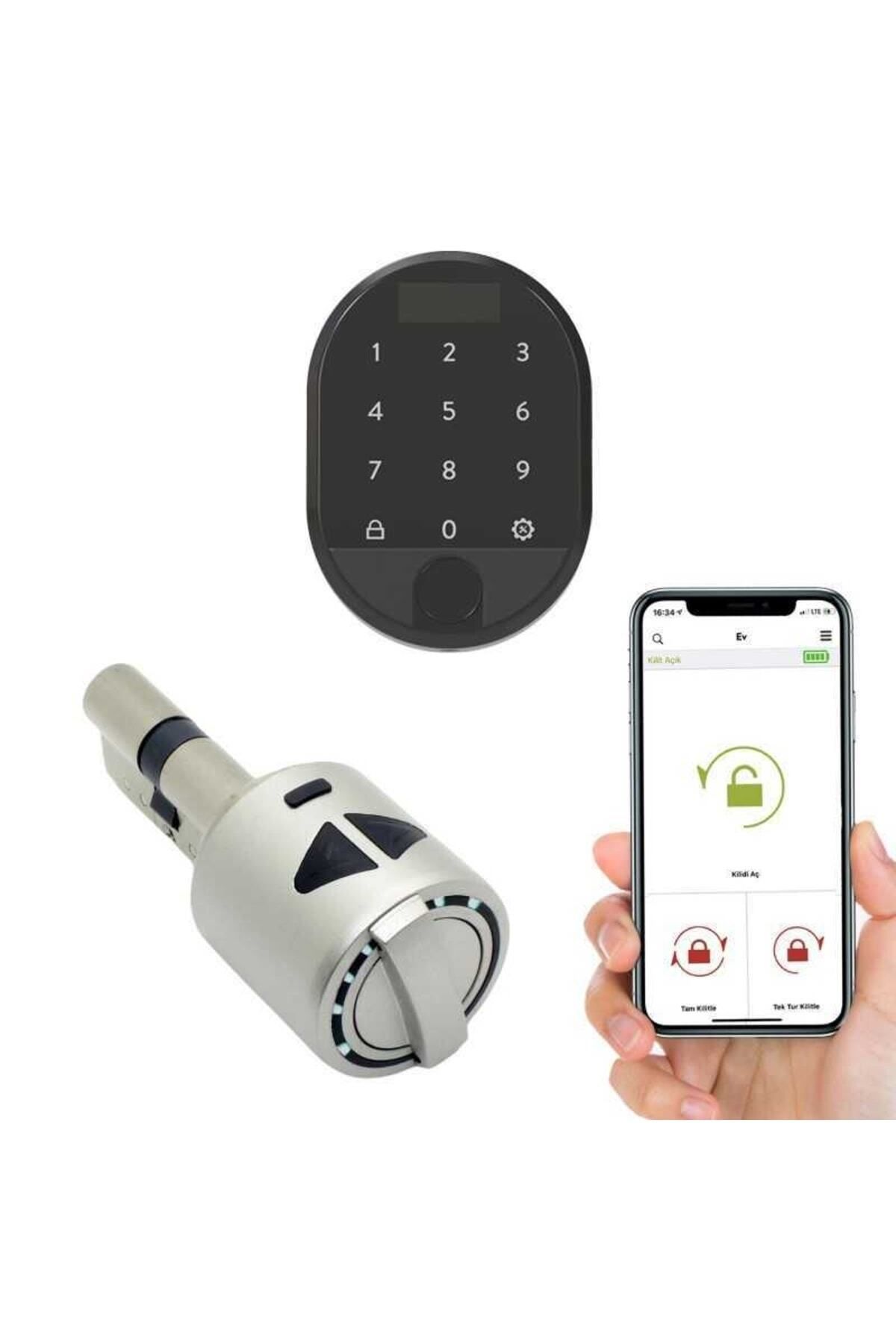 Desi Alarm Akıllı Kapı Kilidi Ubf3c100 Parmak Izli -şifreli Ve Bluetooth Modüllü Desi