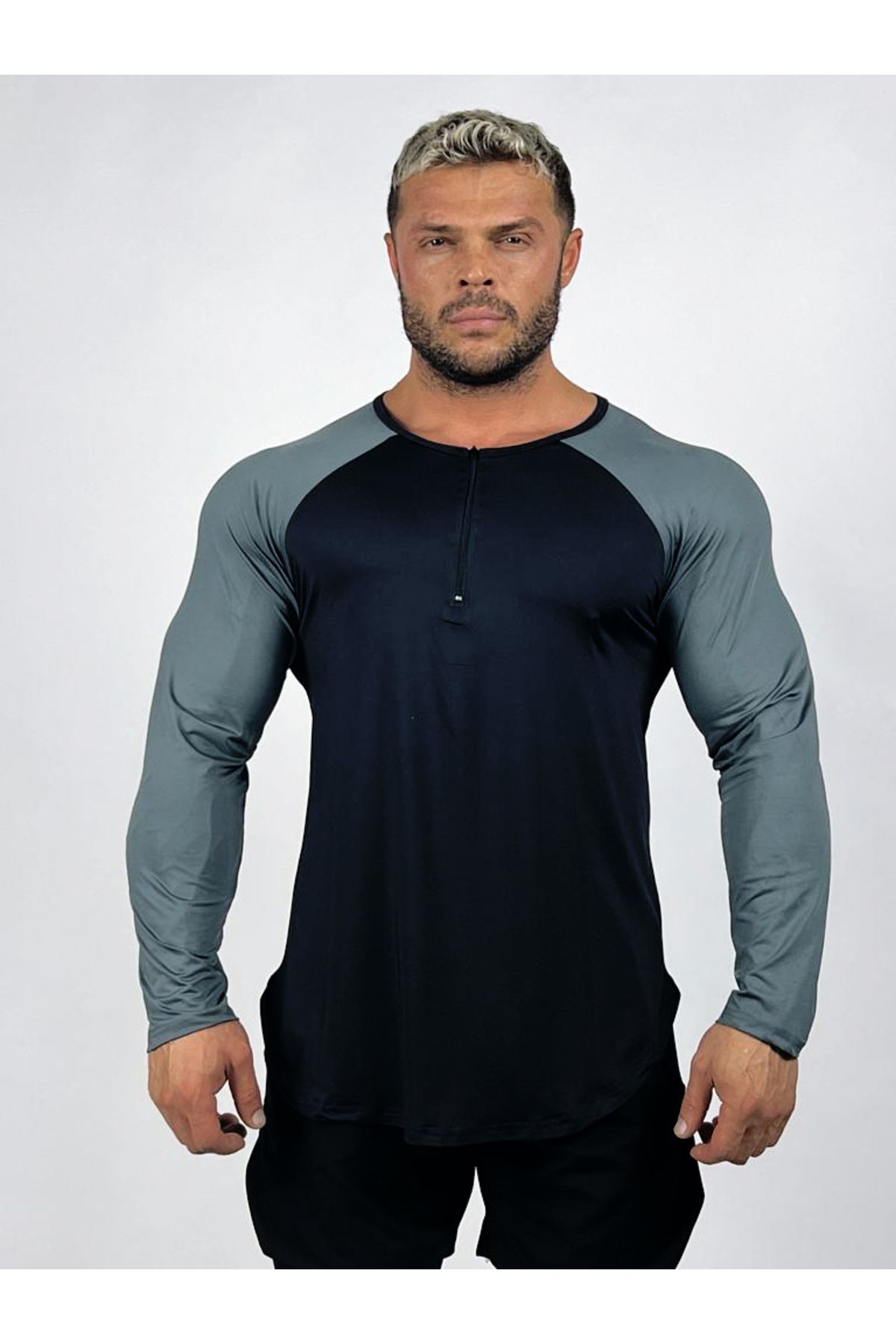 Black İstanbul Yarım Fermuarlı Spor Body