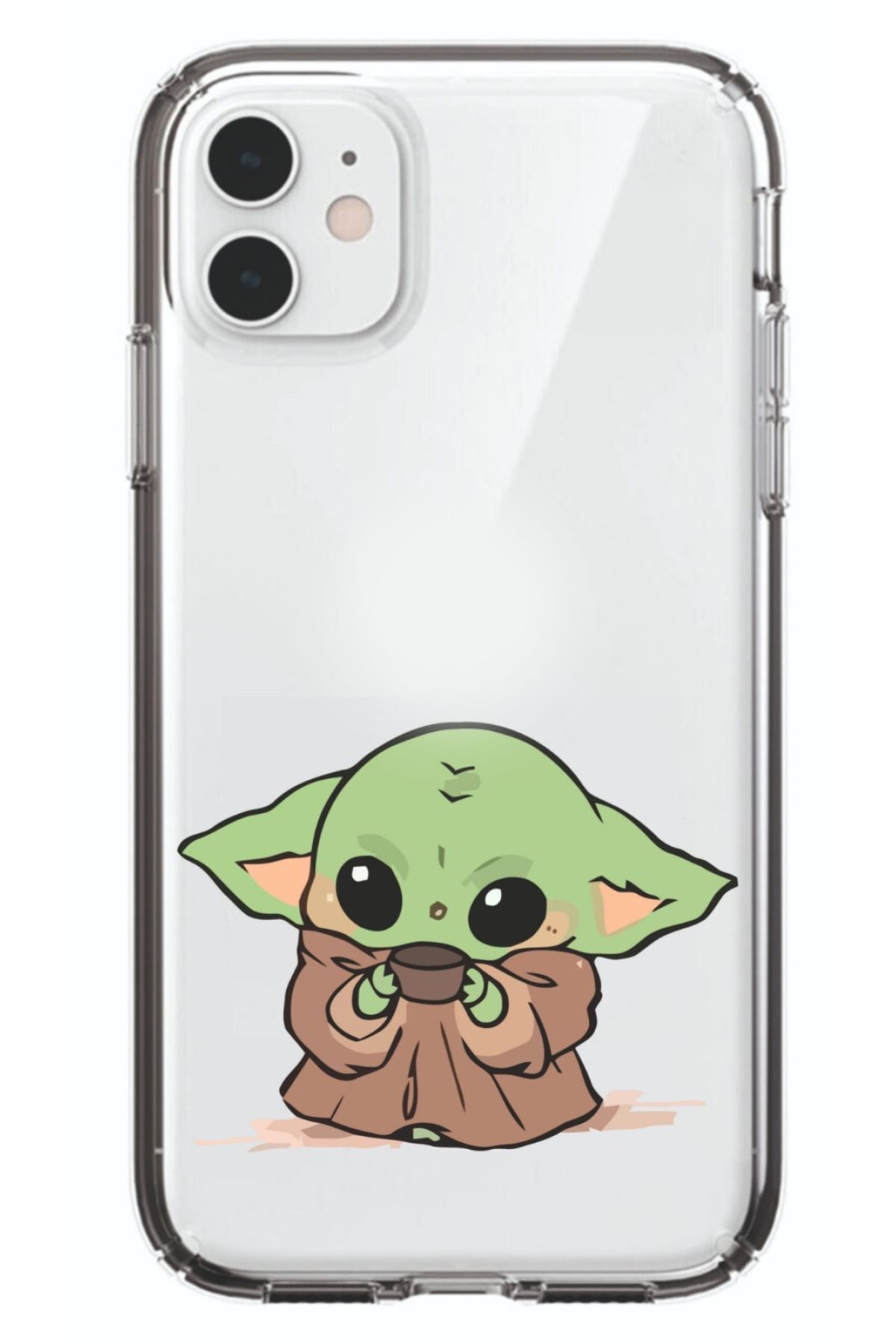 Go Aksesuar Iphone 11 Kamera Korumalı Baby Yoda Baskı Desenli Kılıf