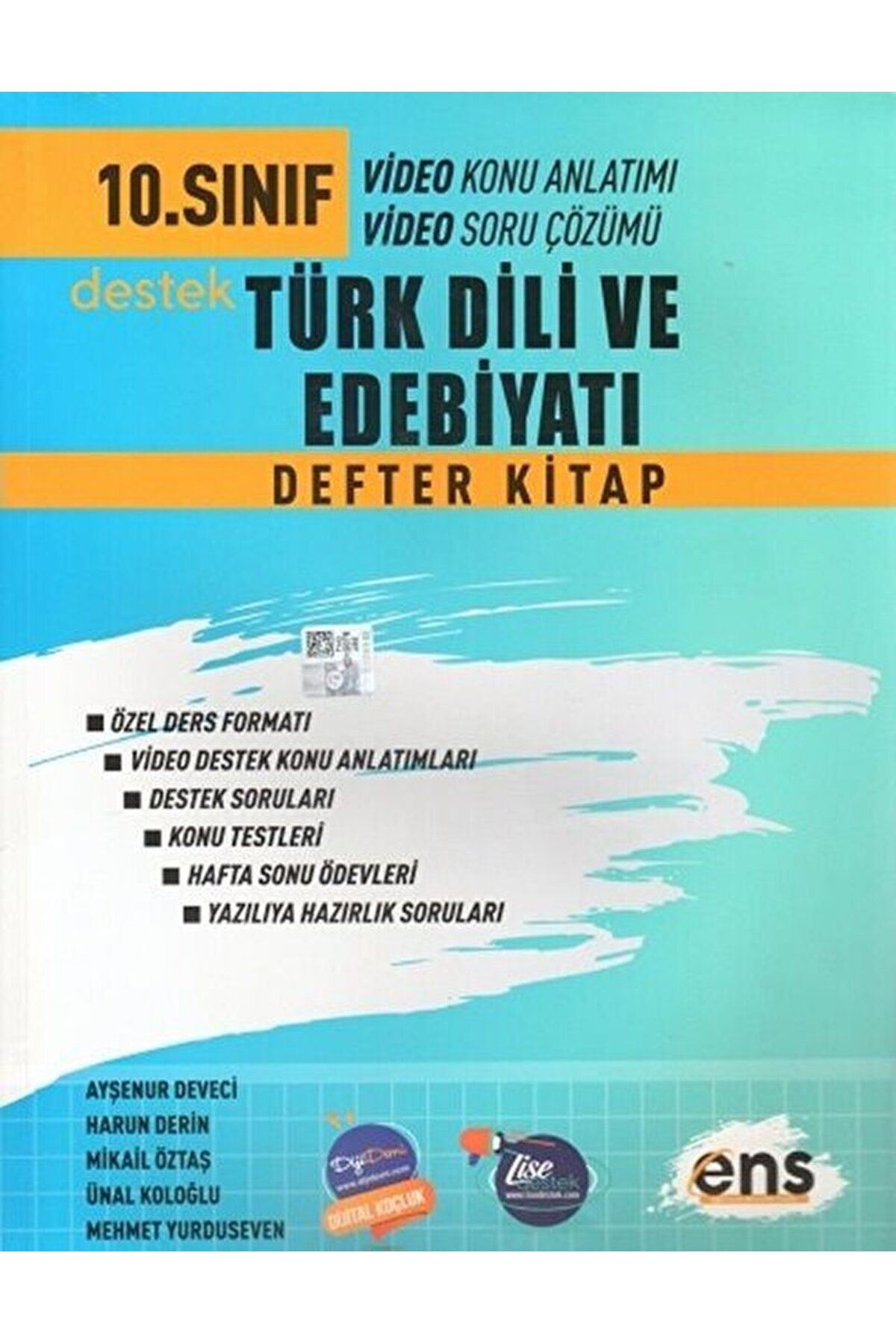 Ens Yayınları 10. Sınıf Türk Dili ve Edebiyatı Destek Defter Kitap / Kolektif / ENS Yayınları / 9786258160086