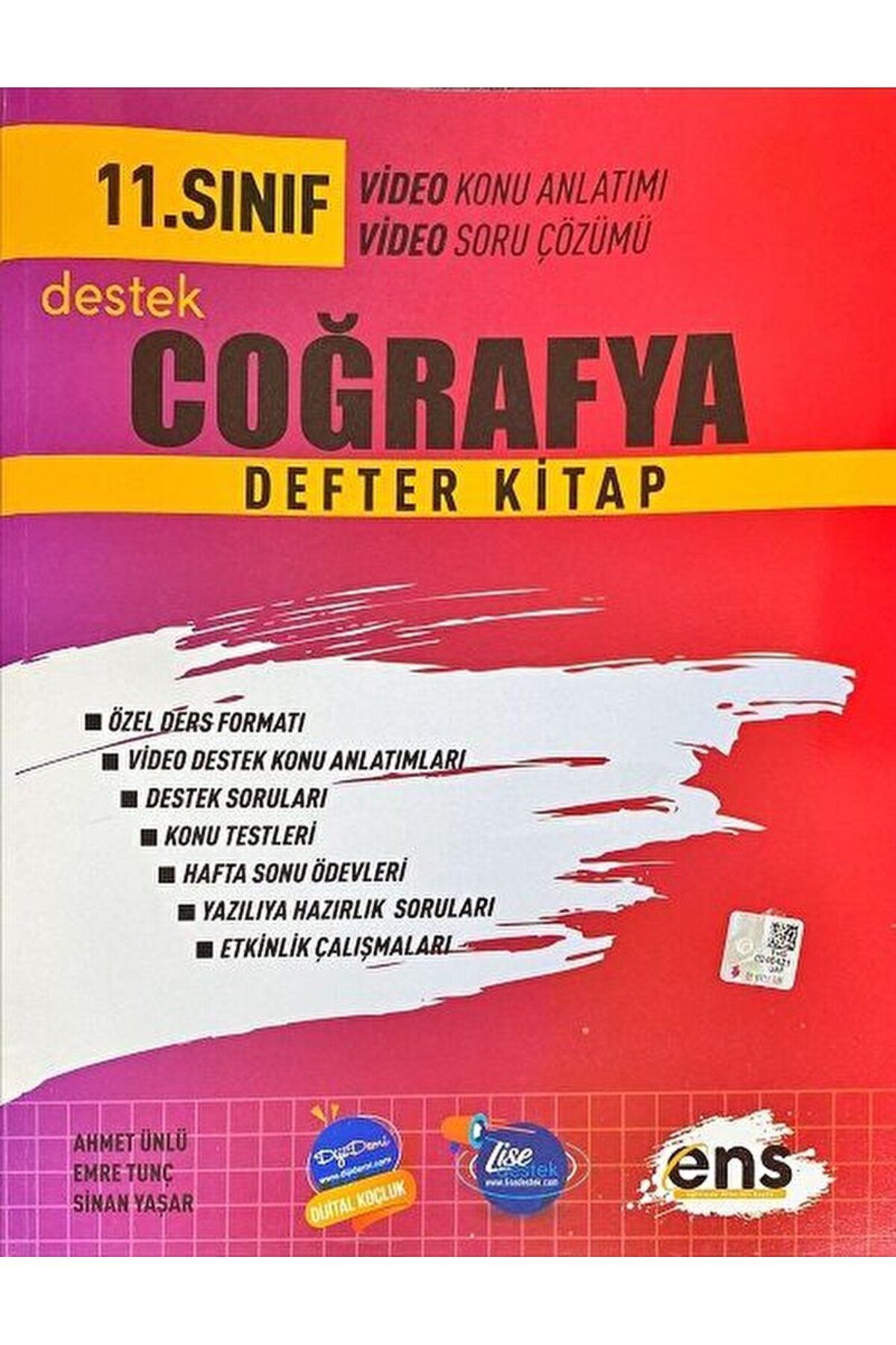 Ens Yayınları 11. Sınıf Coğrafya Destek Defter Kitap / Kolektif / ENS Yayınları / 9786057153364