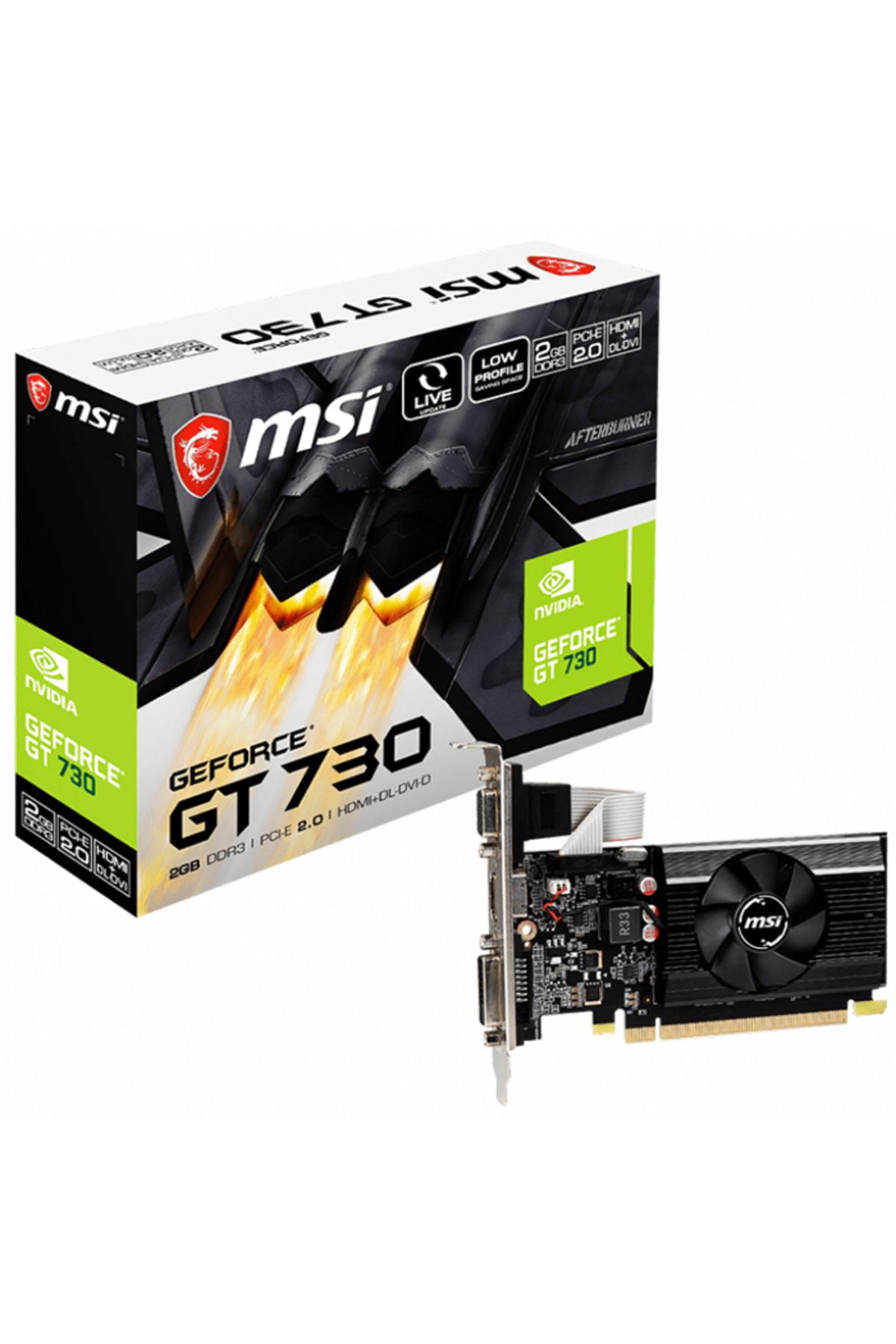 MSI Geforce Gt 730 N730k-2gd3/lp 2gb Ddr3 64bit Dx12 Gaming (OYUNCU) Ekran Kartı