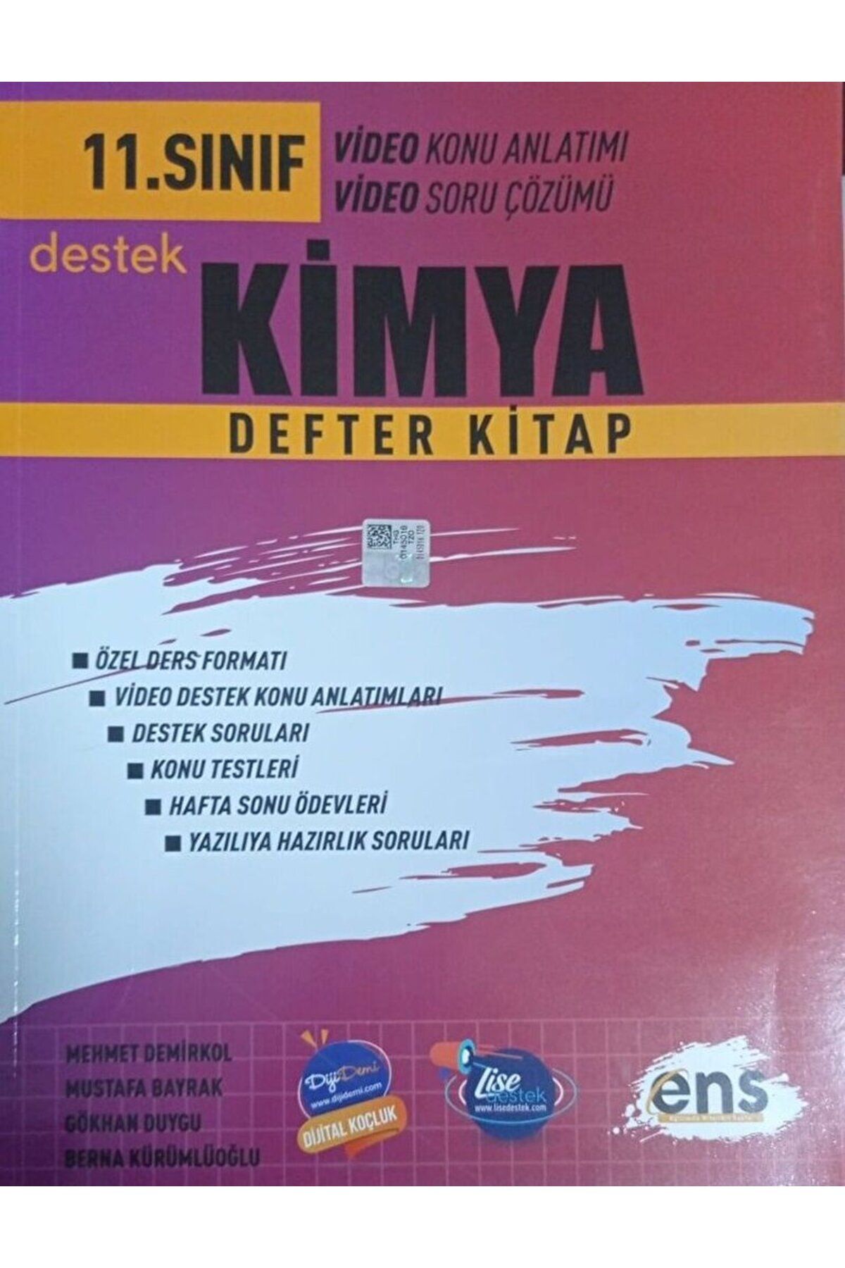 Ens Yayınları 11. Sınıf Kimya Destek Defter Kitap / Kolektif / ENS Yayınları / 9786057153388