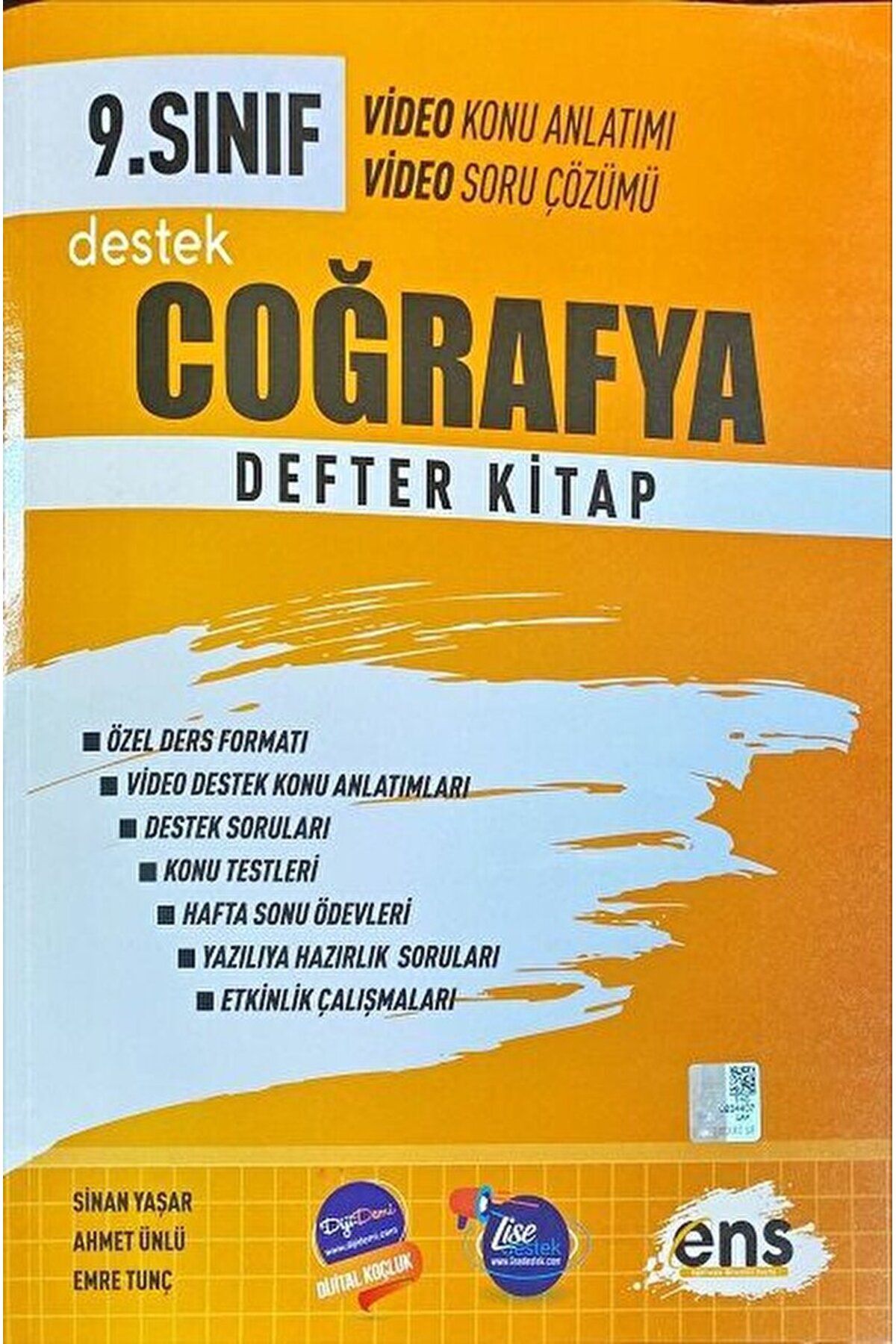 Ens Yayınları 9. Sınıf Coğrafya Destek Defter Kitap / Kolektif / ENS Yayınları / 9786057153340