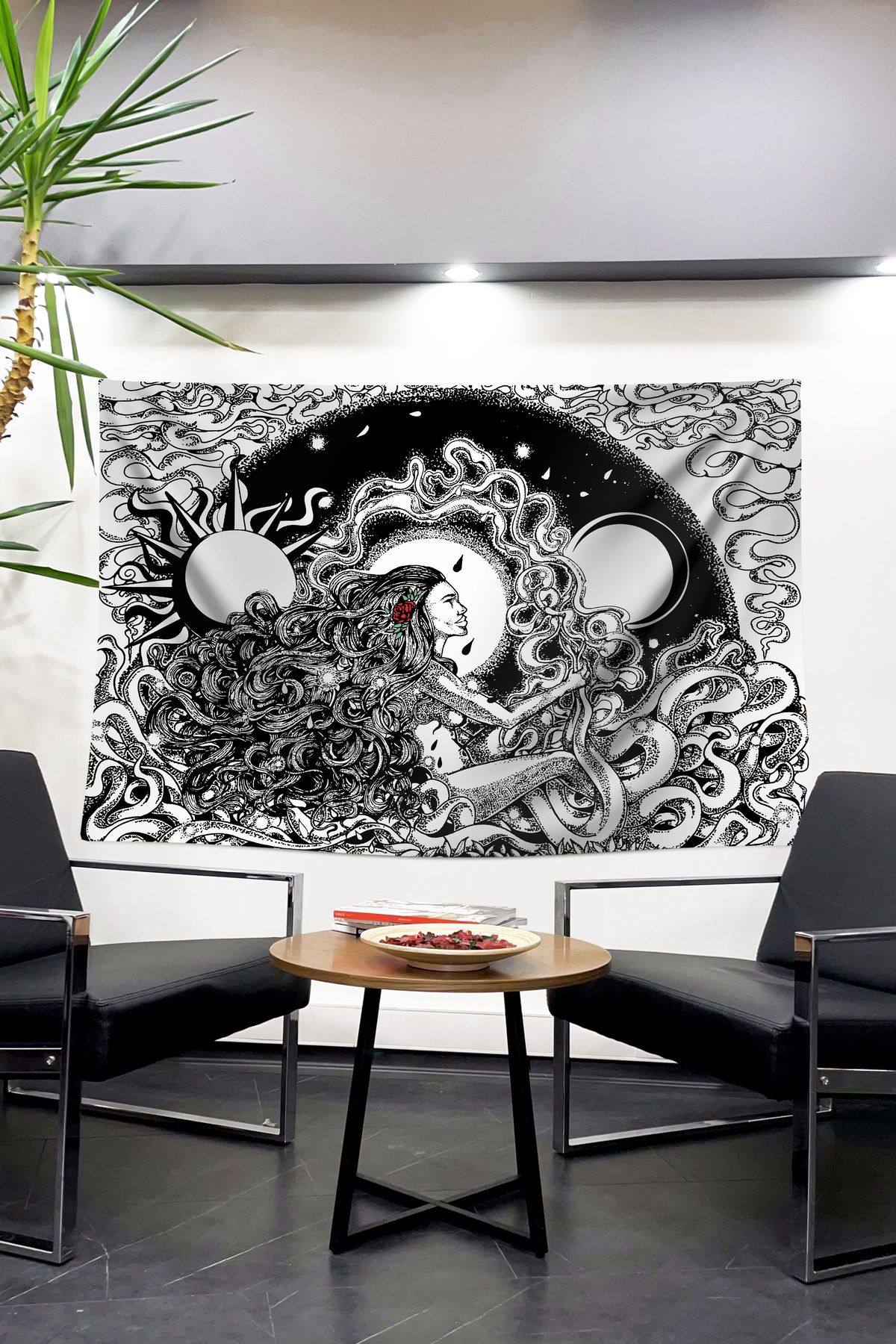 Dokumio Mitolojinin Sembollerini Evinizde Hissedin! Medusa Duvar Örtüsü Duvar Halısı Tapestry