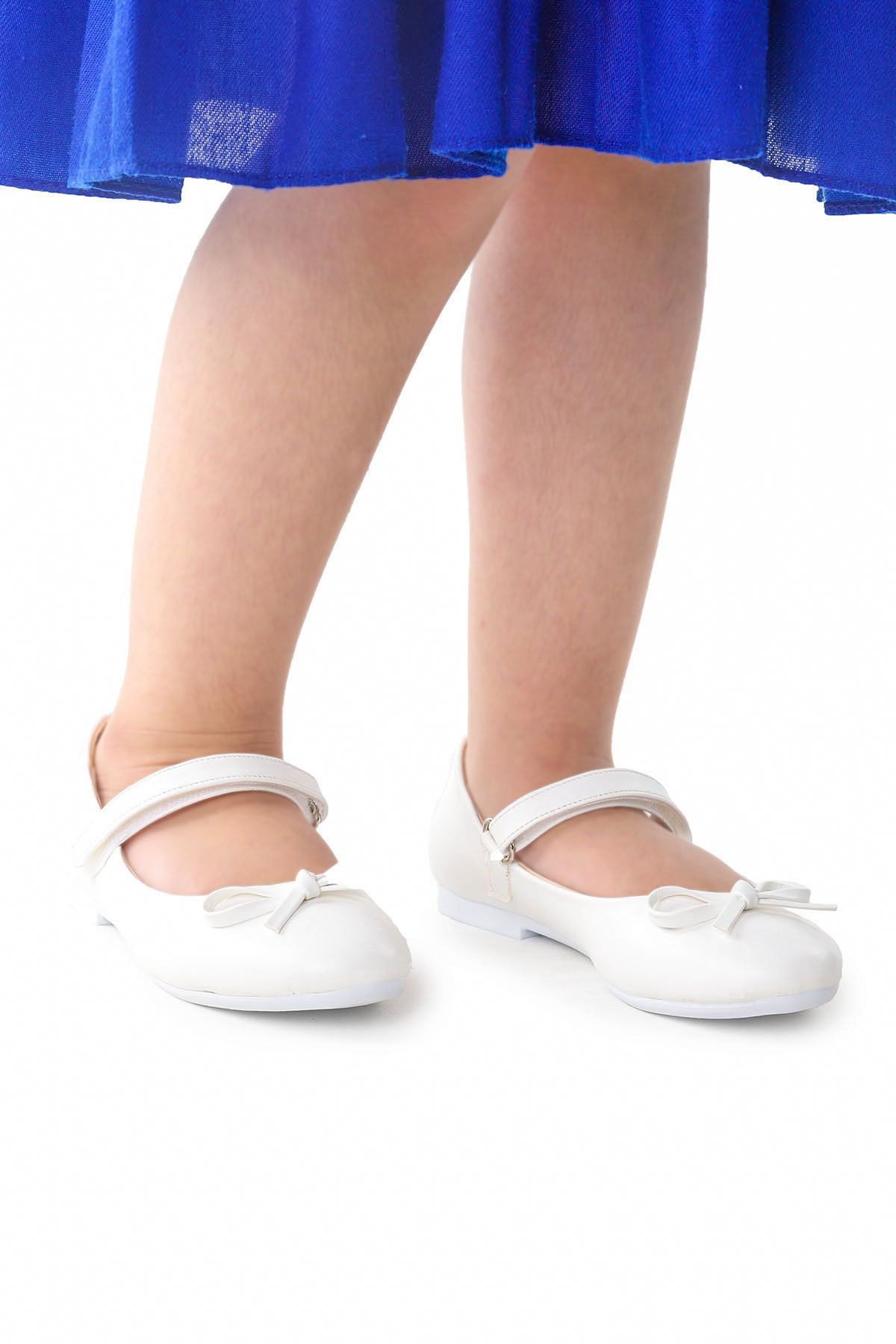 Kiko Kids Fiyonklu Cırtlı Kız Çocuk Babet Ayakkabı 201 Cilt