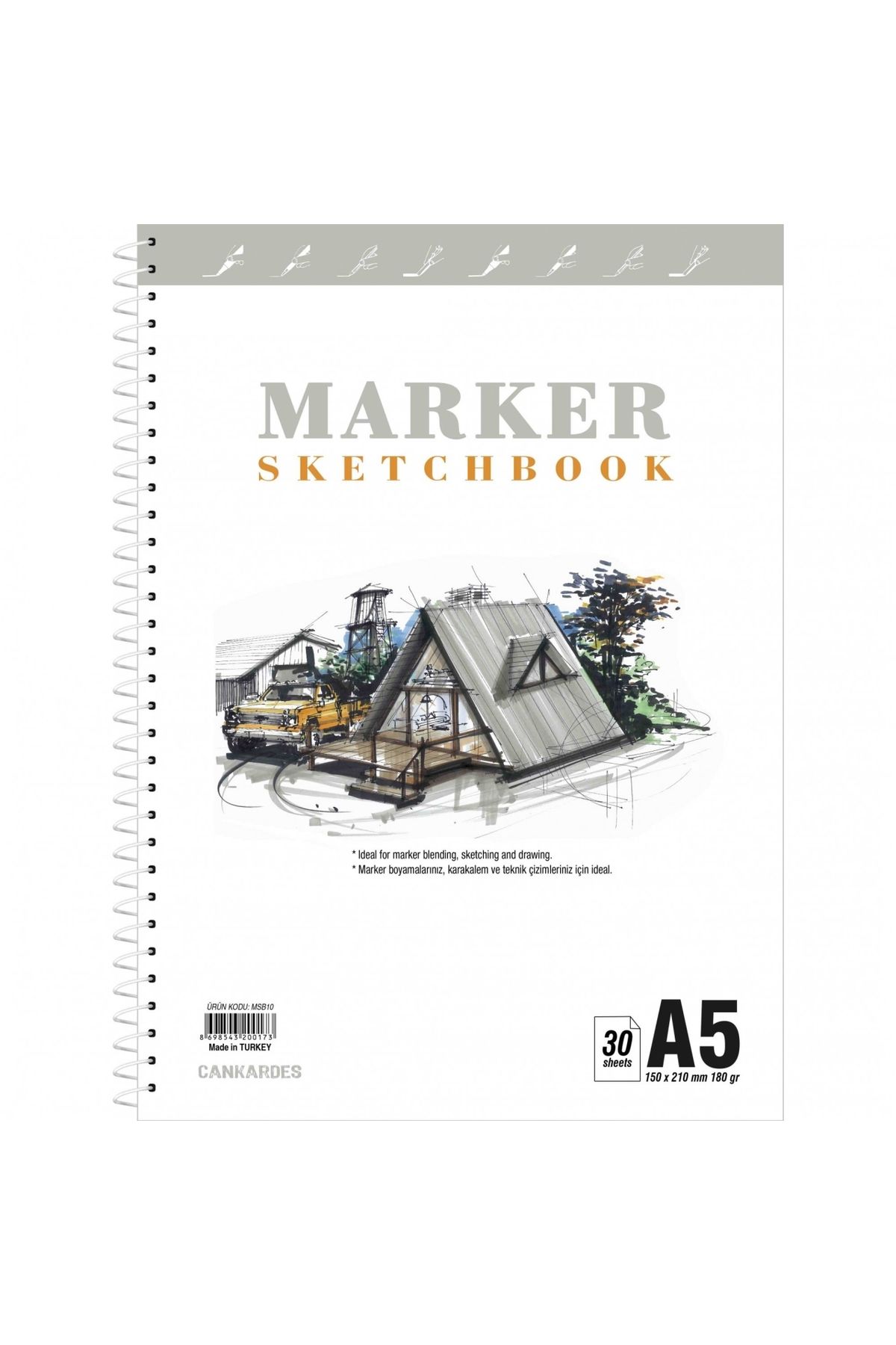 copic Marker Defteri Sketchbook A5 30 Yaprak.