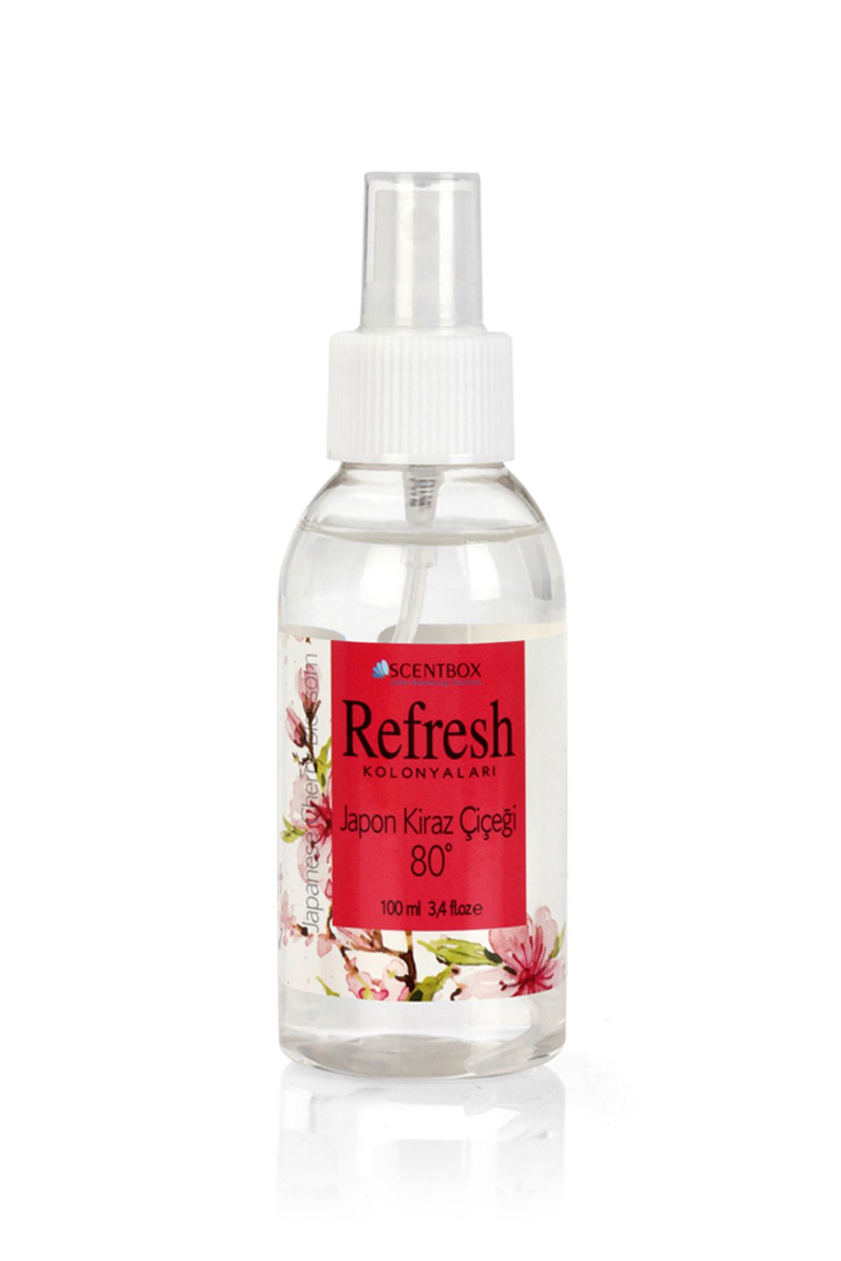 SCENTBOX Refresh Kolonyaları 100 Ml Spreyli 80° Japon Kiraz Çiçeği Kolonyası