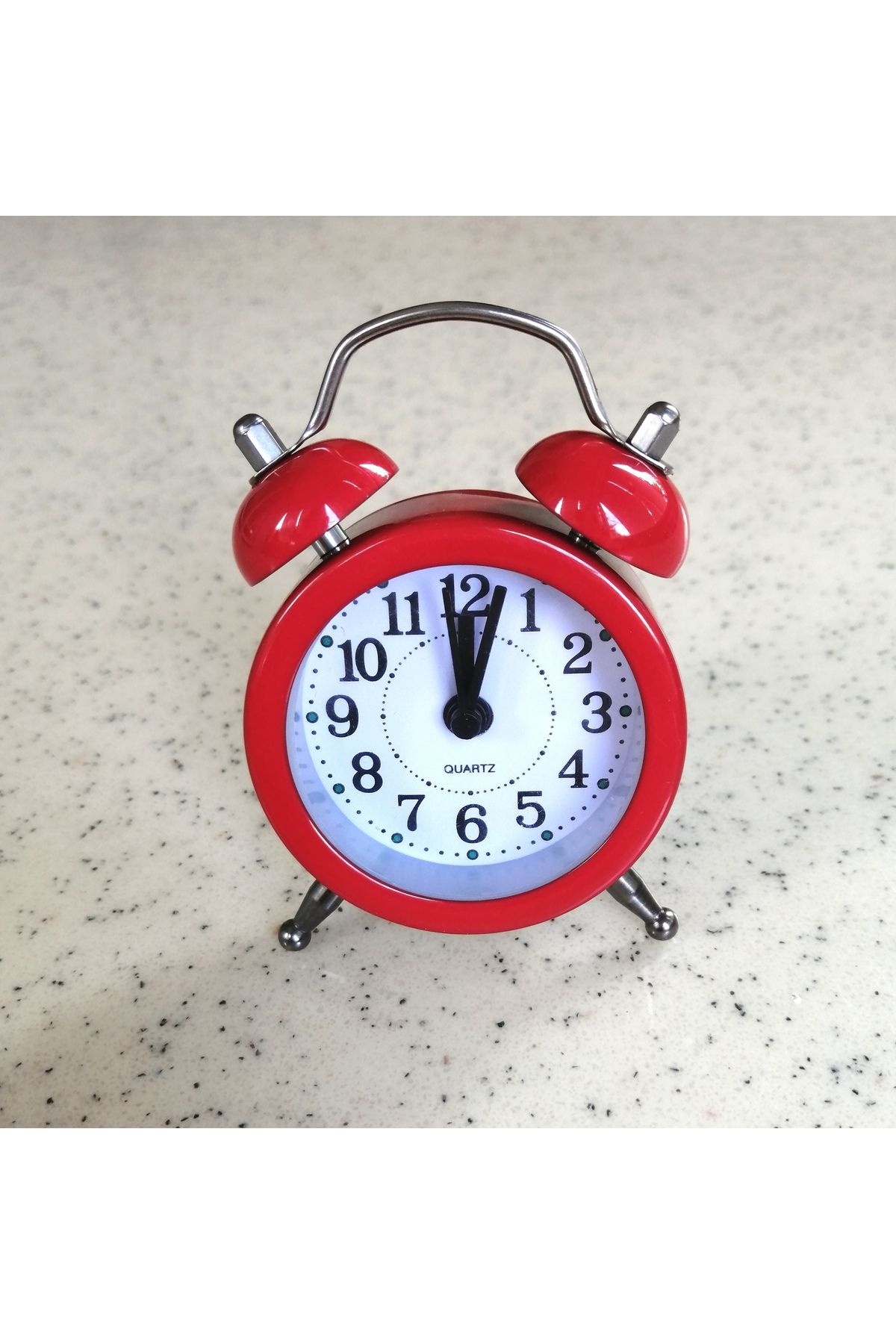 EYO Minyatür alarmlı metal analog dekoratif masa üstü mini çalar saat