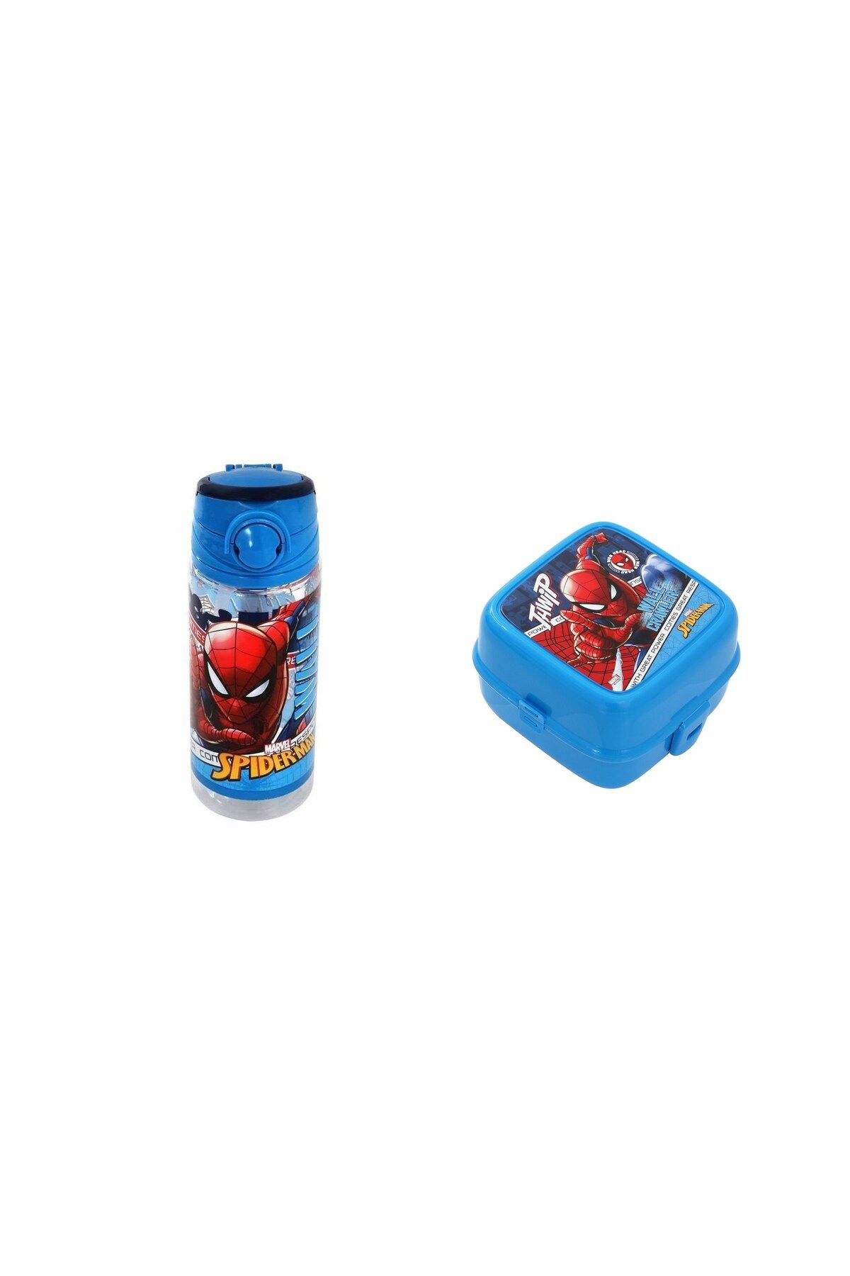 Spiderman -Örümcek Adam Matara 500 ml ve Beslenme Kabı