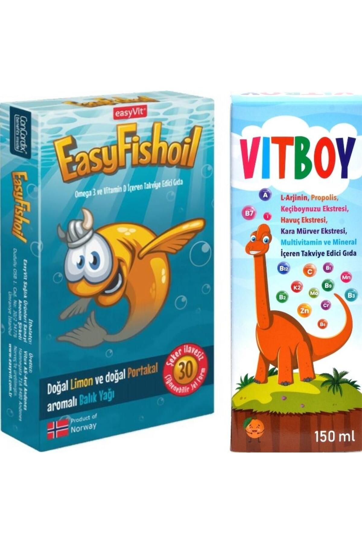 Easy Fishoil 30 Çiğneme Tablet-Vitboy İştah Arttırımına Boy Uzamasına Yardımcı Takviye Gıda 150 ml