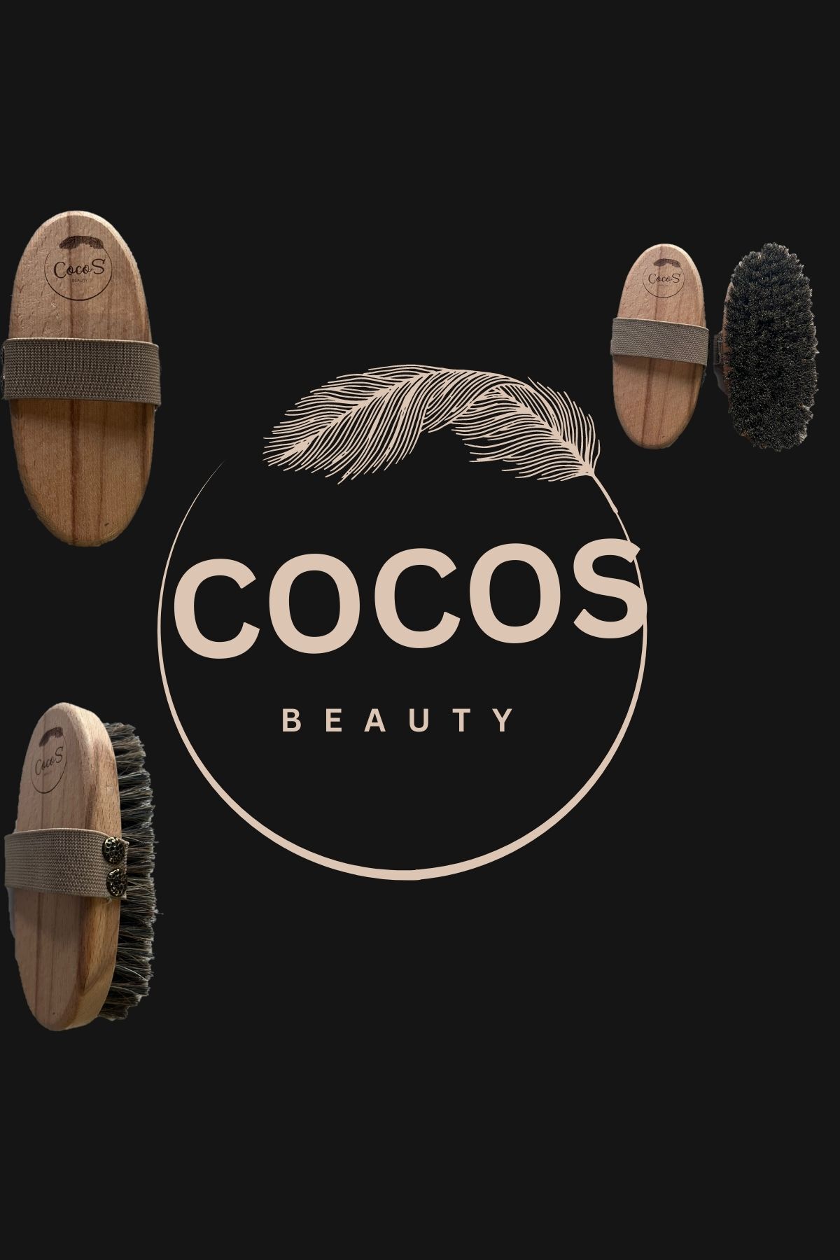 Cocos Beauty Selülit Karşıtı %100 Doğal At Kılı Fırçası, Selülit Fırçası