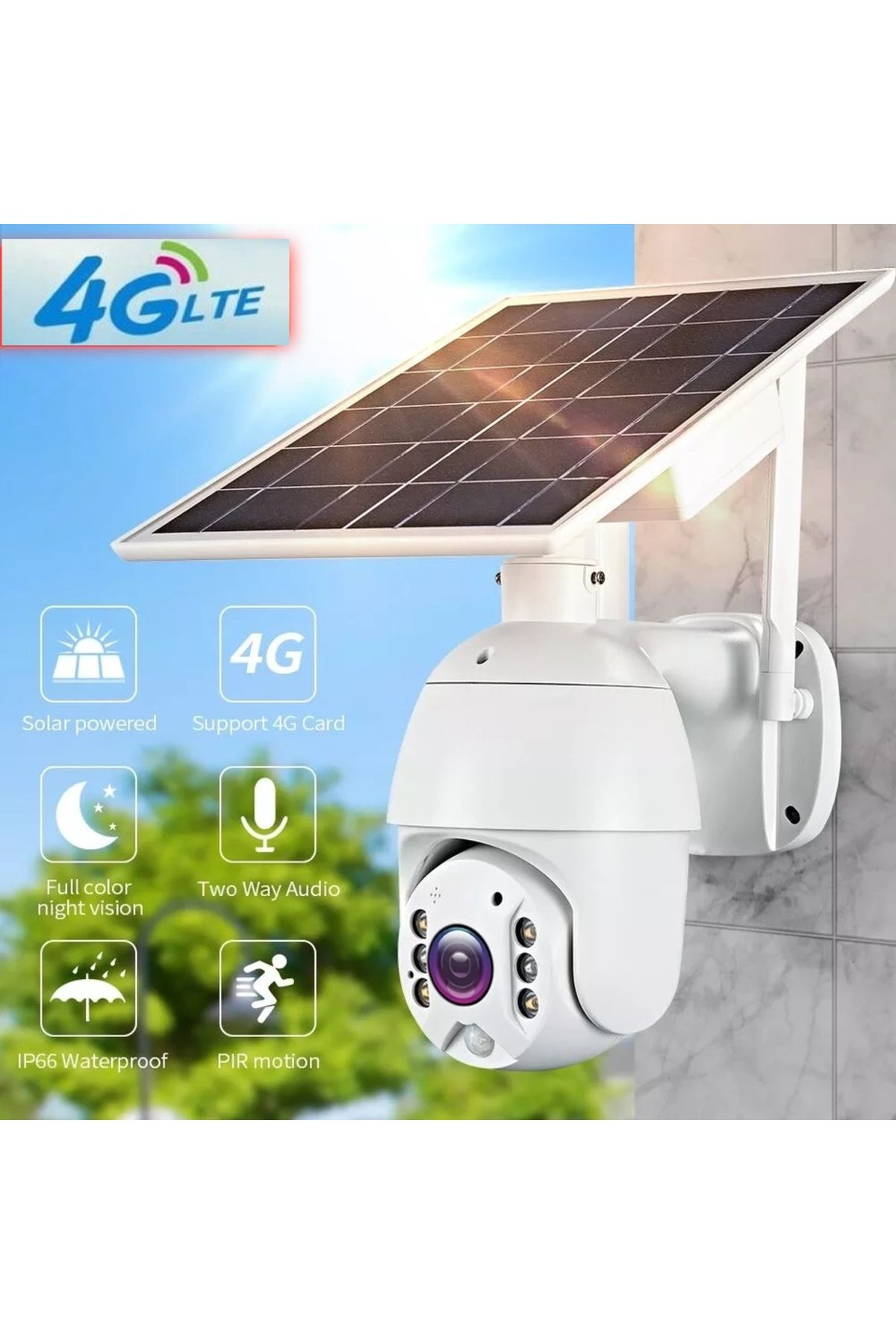 WIFICAM PLUS 4g Sim Kartlı 1080p Motorlu Ptz Solar Güneş Enerjili Kamera Ubox Türkçe Program