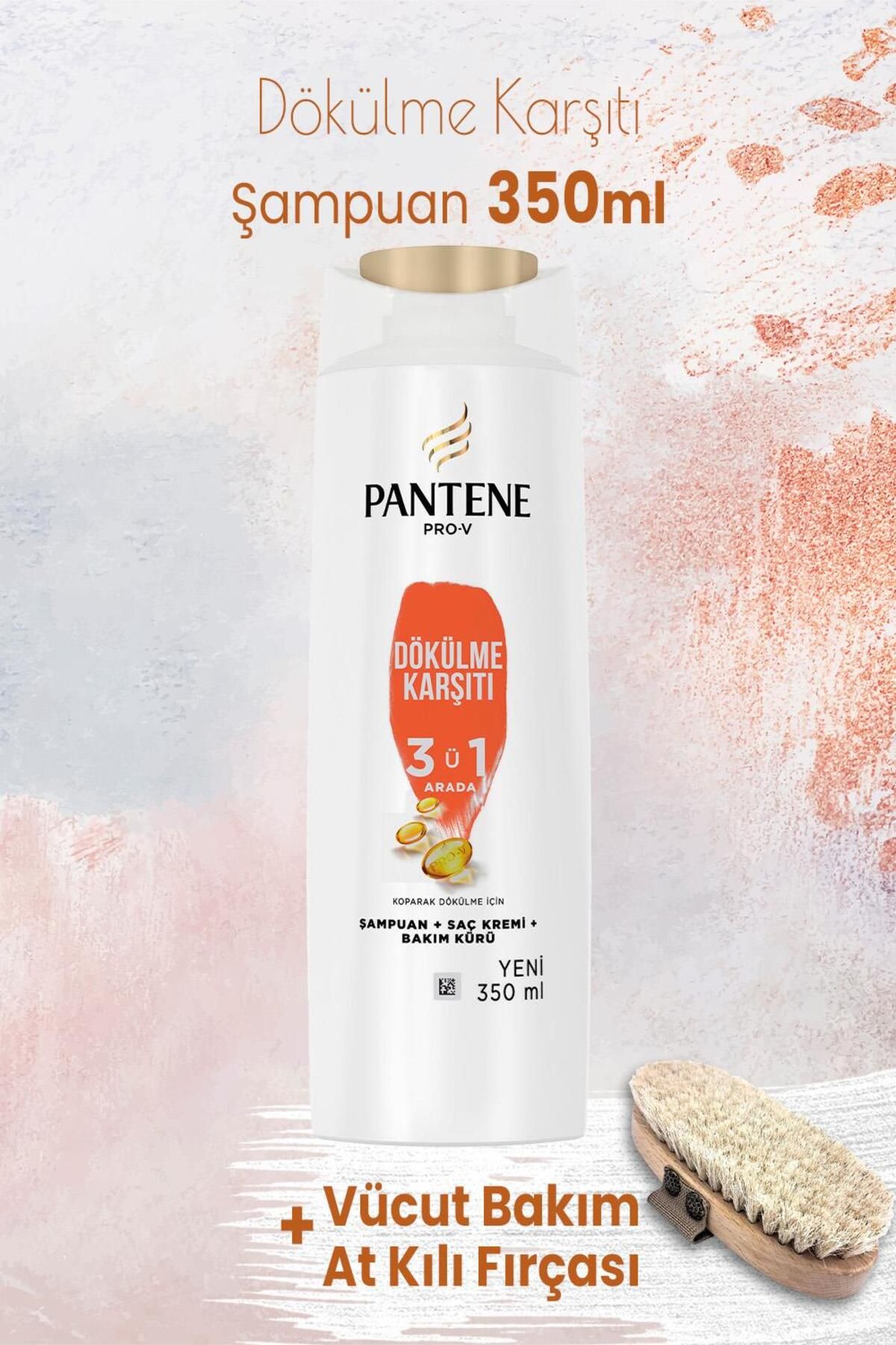 Pantene Şampuan Pro-V Dökülme Karşıtı 3' ü 1 Arada 350 ml ve Vücut Bakım At Kılı Fırçası