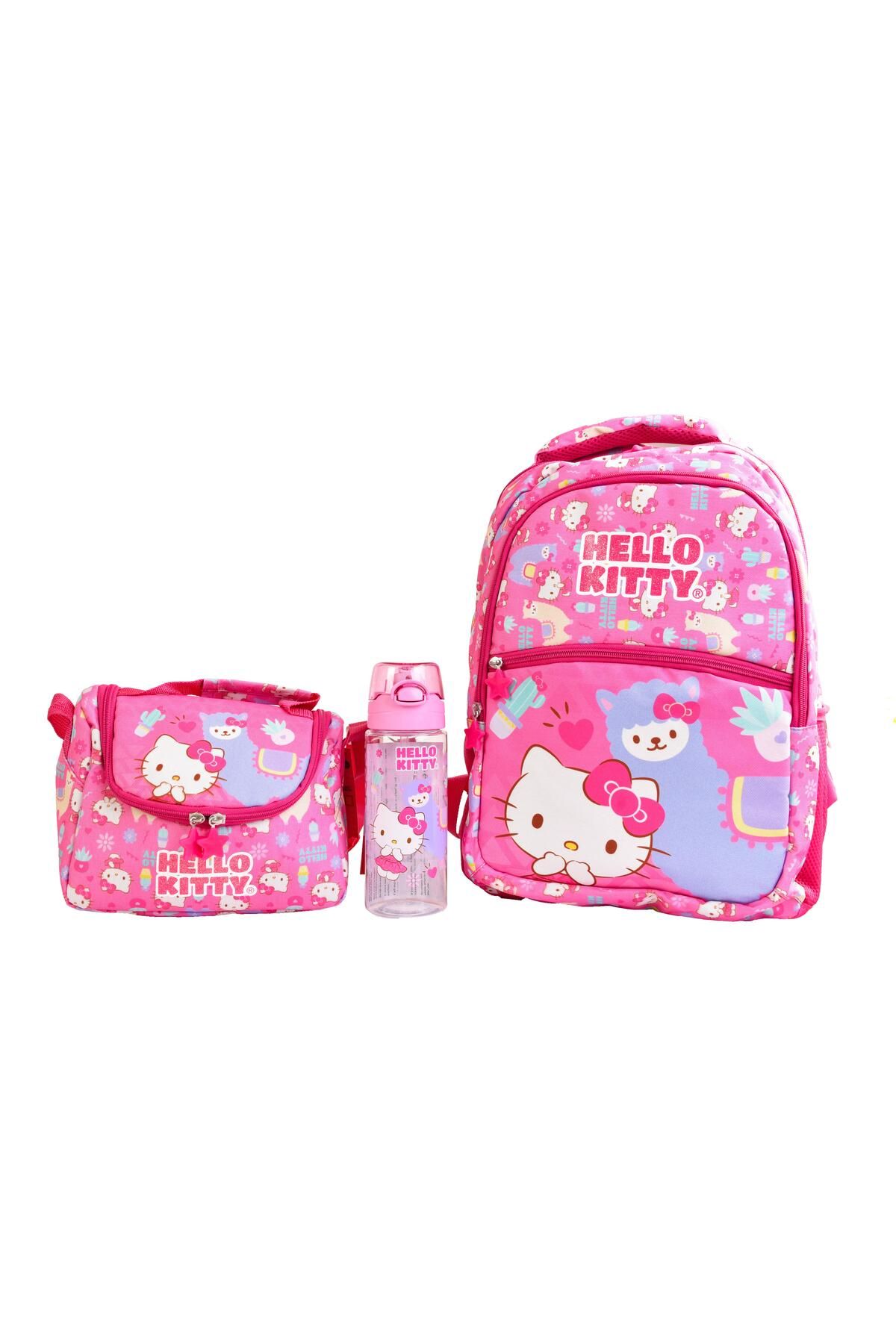 MODAONN Hello Kitty Kız Çocuk İlkokul Çantası Seti / Okul Çantası Seti
