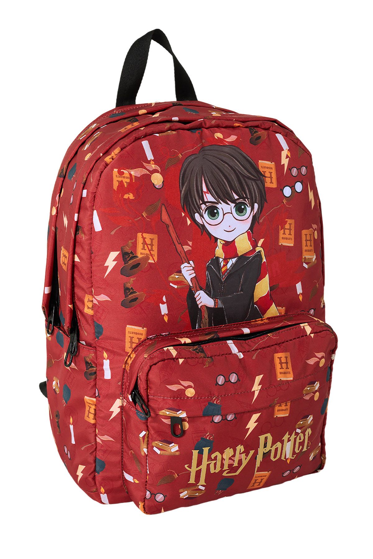 Harry Potter Kırmızı Çok Cepli İlkokul Sırt Çantası 2097