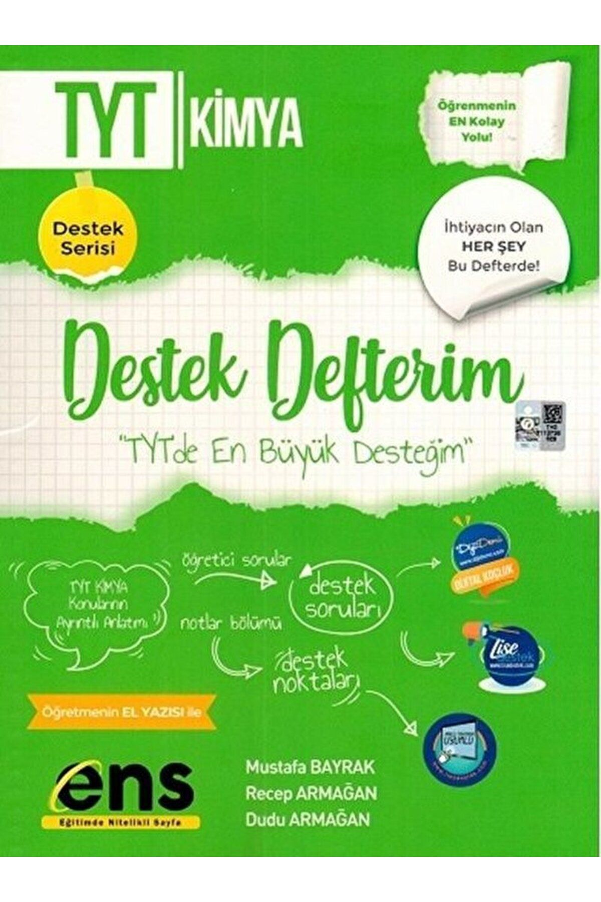Ens Yayınları YKS TYT Kimya Destek Defterim Destek Serisi / Dudu Armağan / ENS Yayınları / 9786057473592