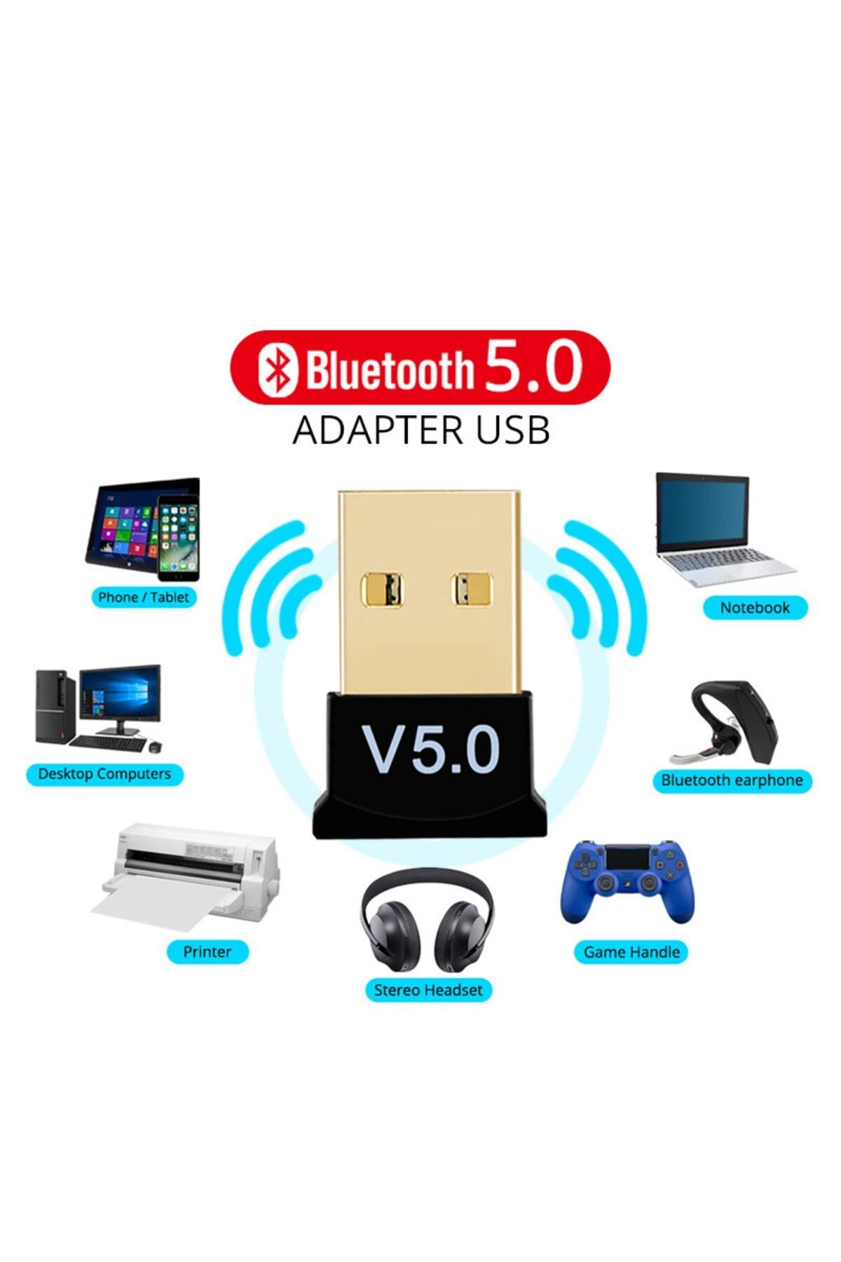 Derwell Yeni 2023 Usb Bluetooth 5.0 Adaptörü Verici Alıcı Ses Bluetooth Dongle Kablosuz Usb Adaptörü