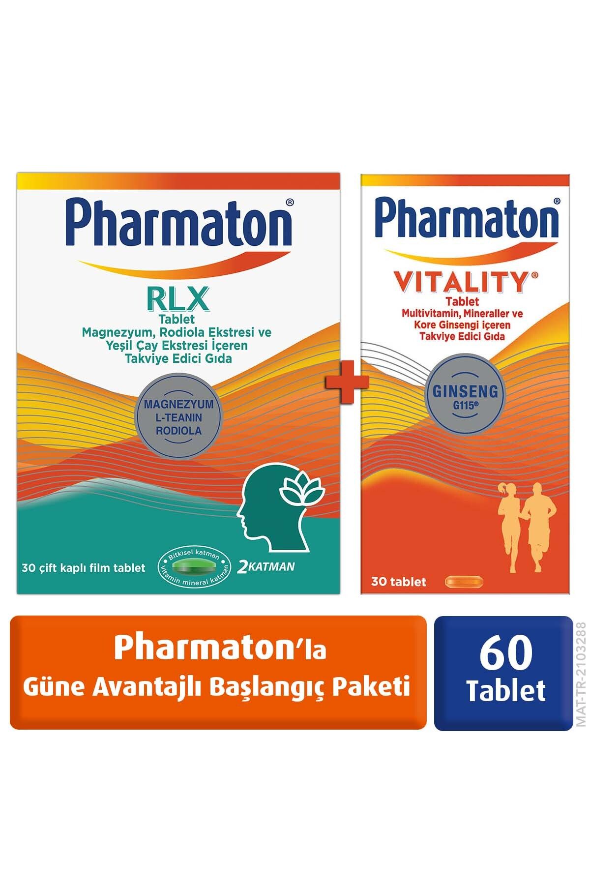 Pharmaton Vitality 30 Tablet & Pharmaton RLX, Enerji ve Rahatlama Paketi
