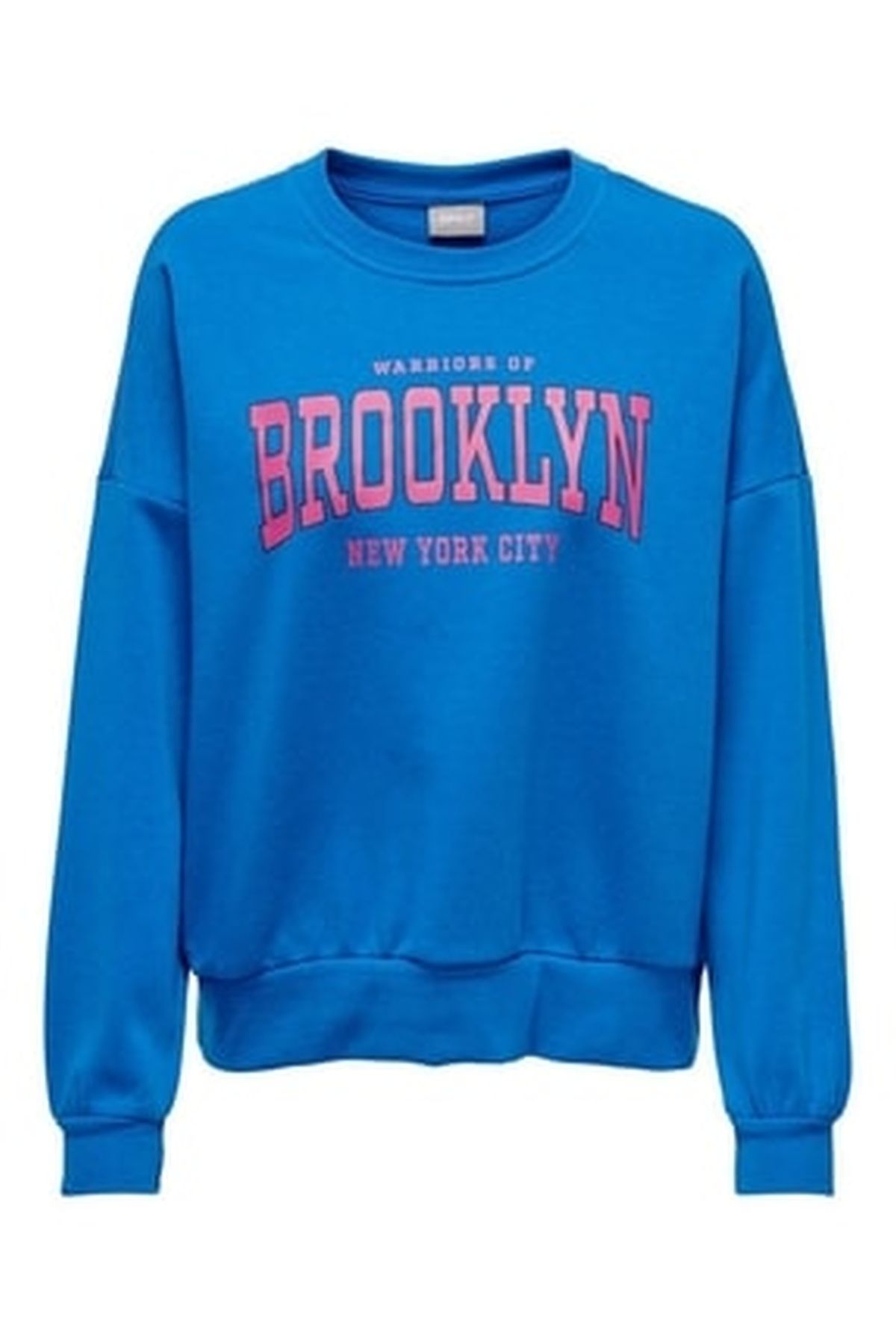 Only Onllizzi Reg L/S O-Neck Cc Swt Kadın Sweatshirt - 15280786 Directoire Blue Brooklyn
