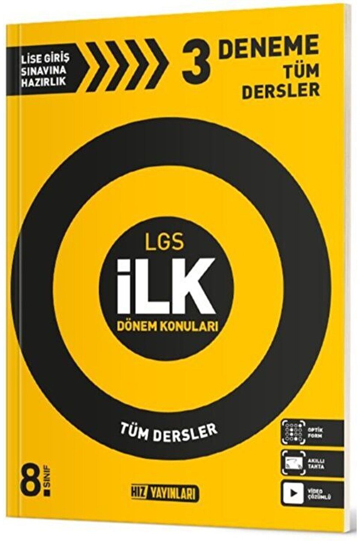 Hız Yayınları 8. Sınıf LGS Tüm Dersler İlk Dönem Deneme / Kolektif / Hız Yayınları / 9786256950191
