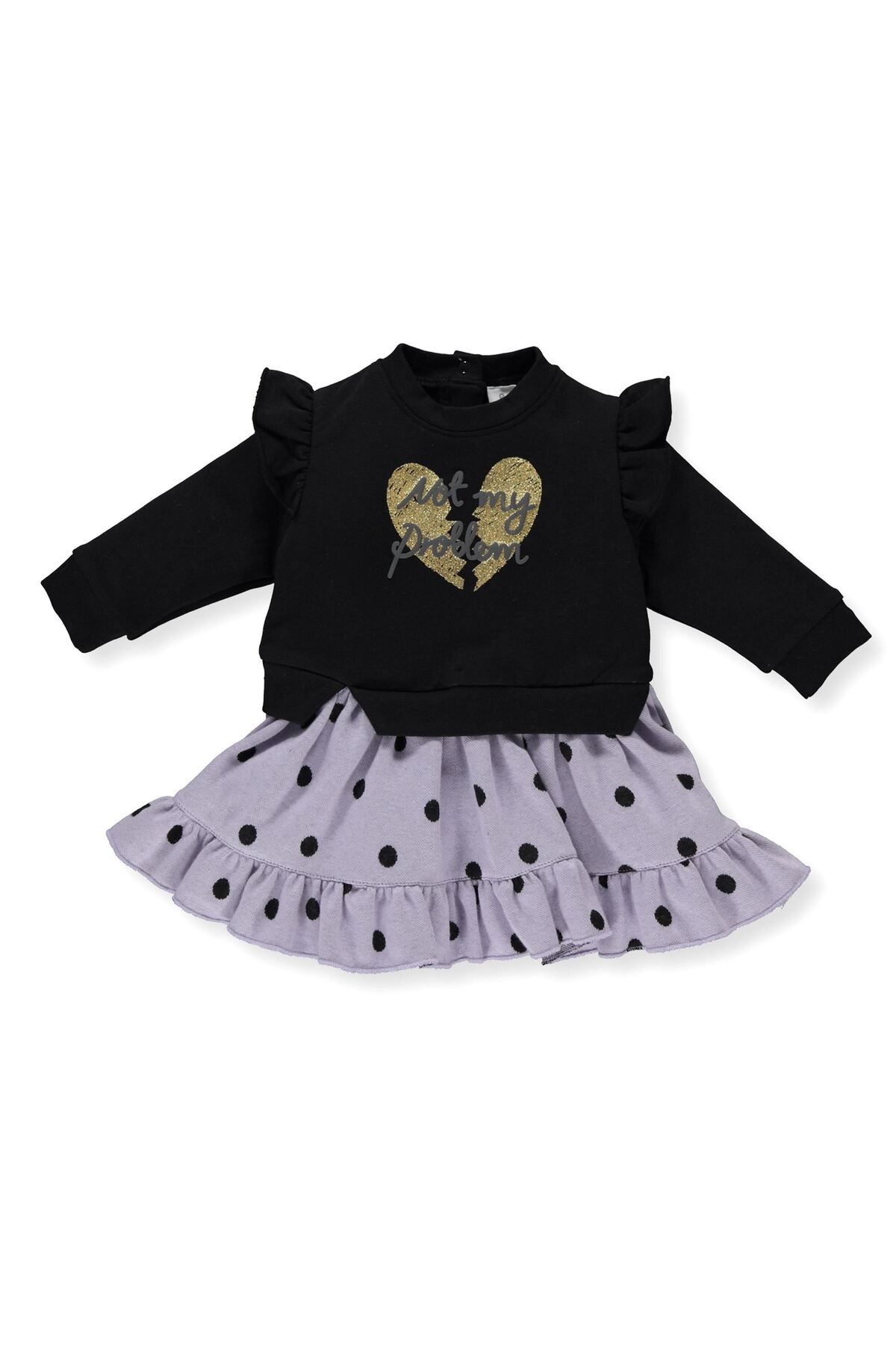 Bebetto Kız Bebek Funny Poınt Elbise Lila K 4065